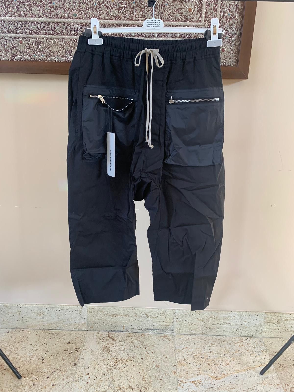 image of Rick Owens Drkshdw Ss20 Cargo Drawstring Pants In Black, Men's (Size 32)