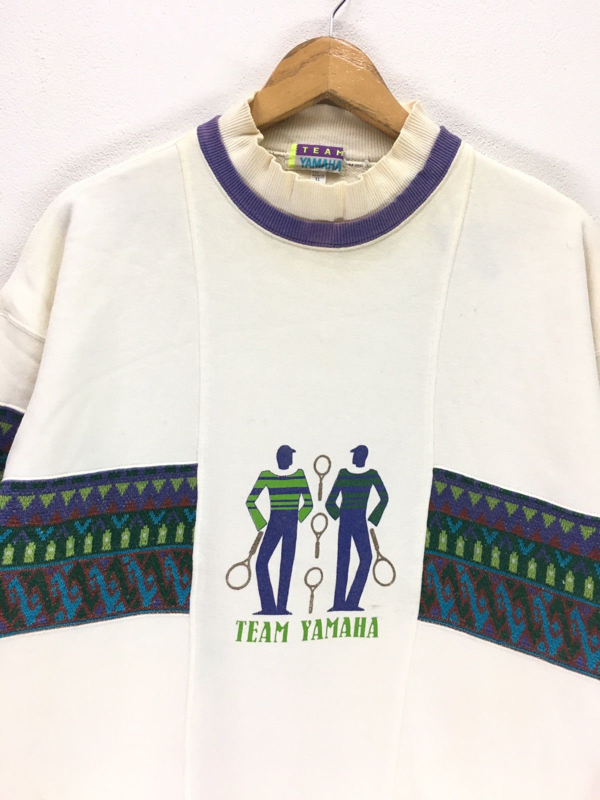 Sports Specialties × Vintage × Yamaha Vintage Team Yamaha Tennis Racing Drum Sweatshirt Size US M / EU 48-50 / 2 - 2 Thumbnail