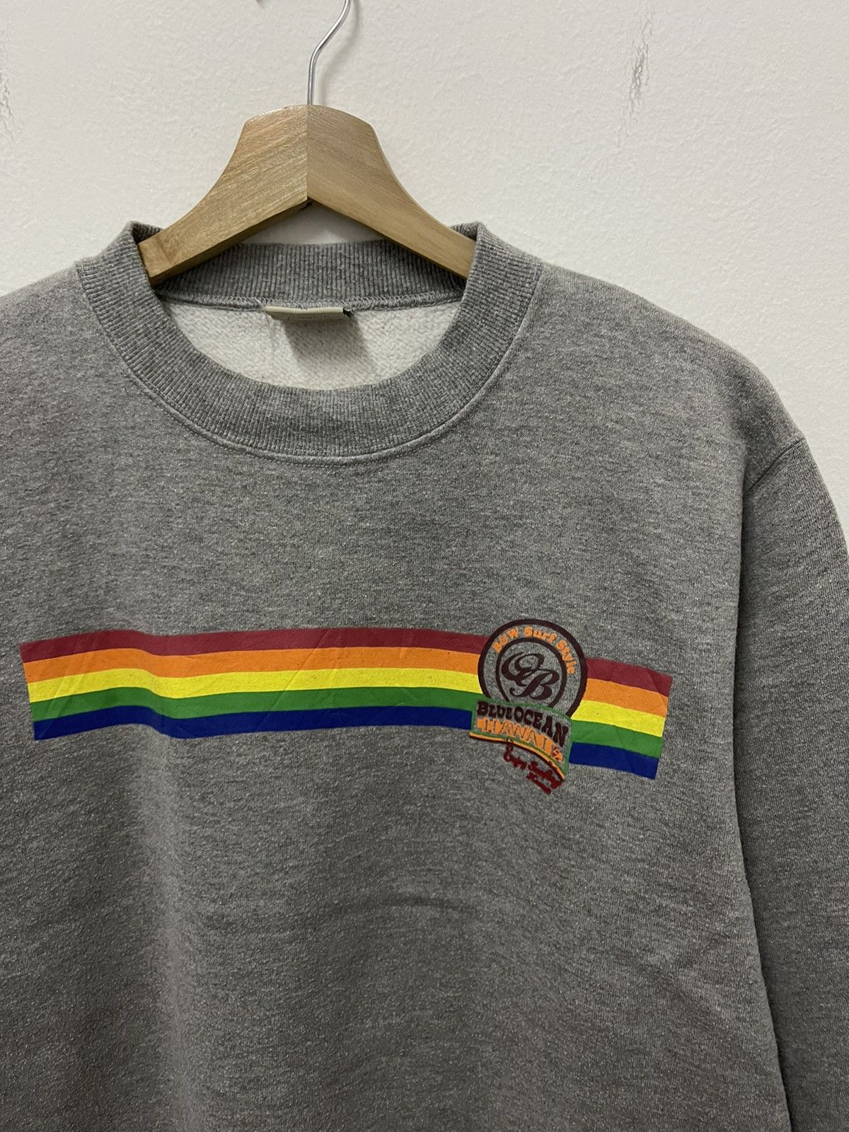Japanese Brand × Vintage Vintage Blue Ocean Hawai Surfing Graphic Up Sweatshirt Size US M / EU 48-50 / 2 - 4 Thumbnail
