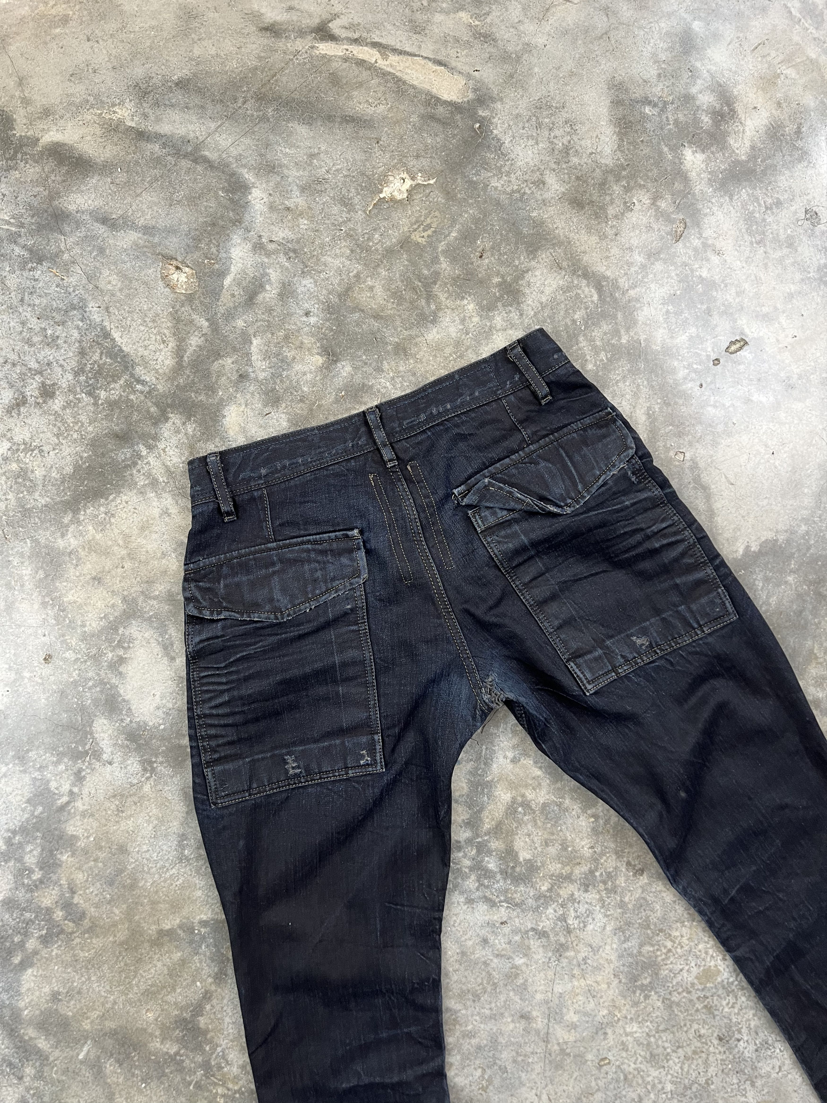 Rick Owens Early 2000s Distressed Skinny Denim Sz. 30
