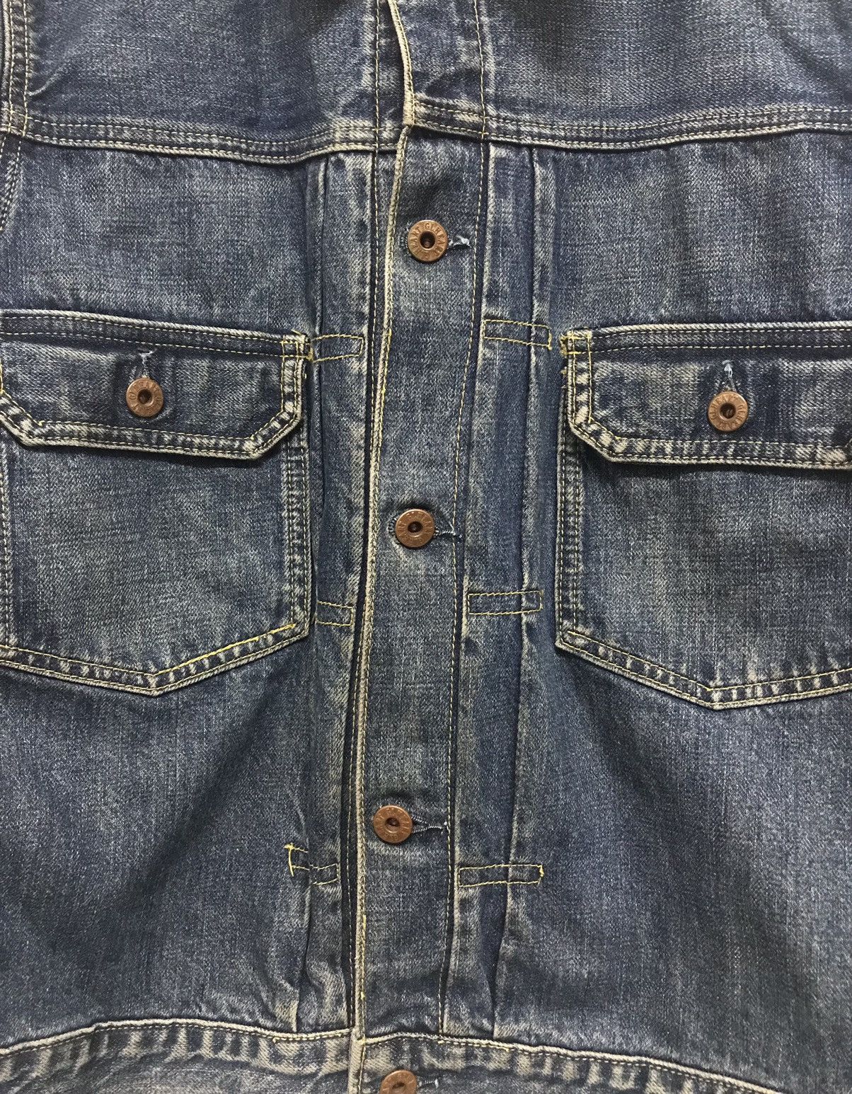 Japanese Brand × Vintage Vintage G.L Heart Selvedge Trucker Denim Jacket Size US L / EU 52-54 / 3 - 3 Thumbnail