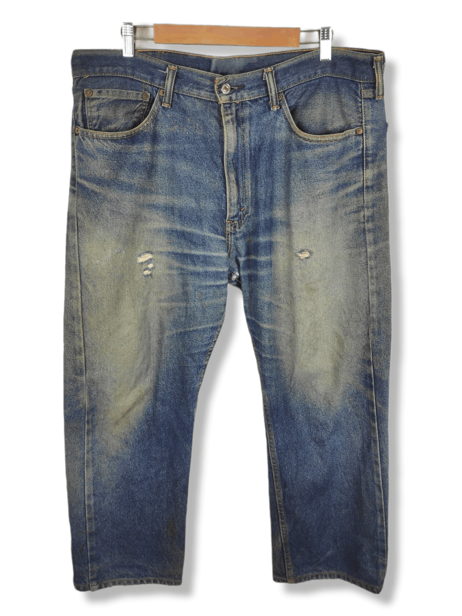 image of Archival Clothing x Distressed Denim Vintage Distressed Levis 505 Jeans, Men's (Size 40)