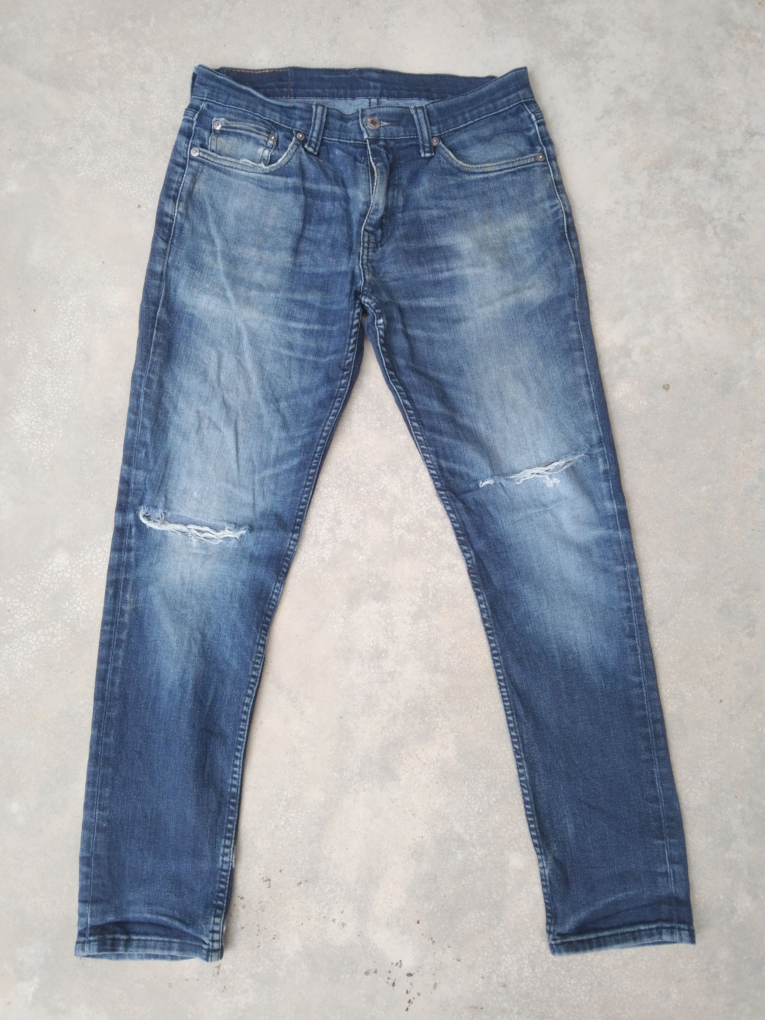 Levi's Vintage Levi"s Jeans 511 Blue Washed Distressed Denim 30x29 Size US 30 / EU 46 - 1 Thumbnail