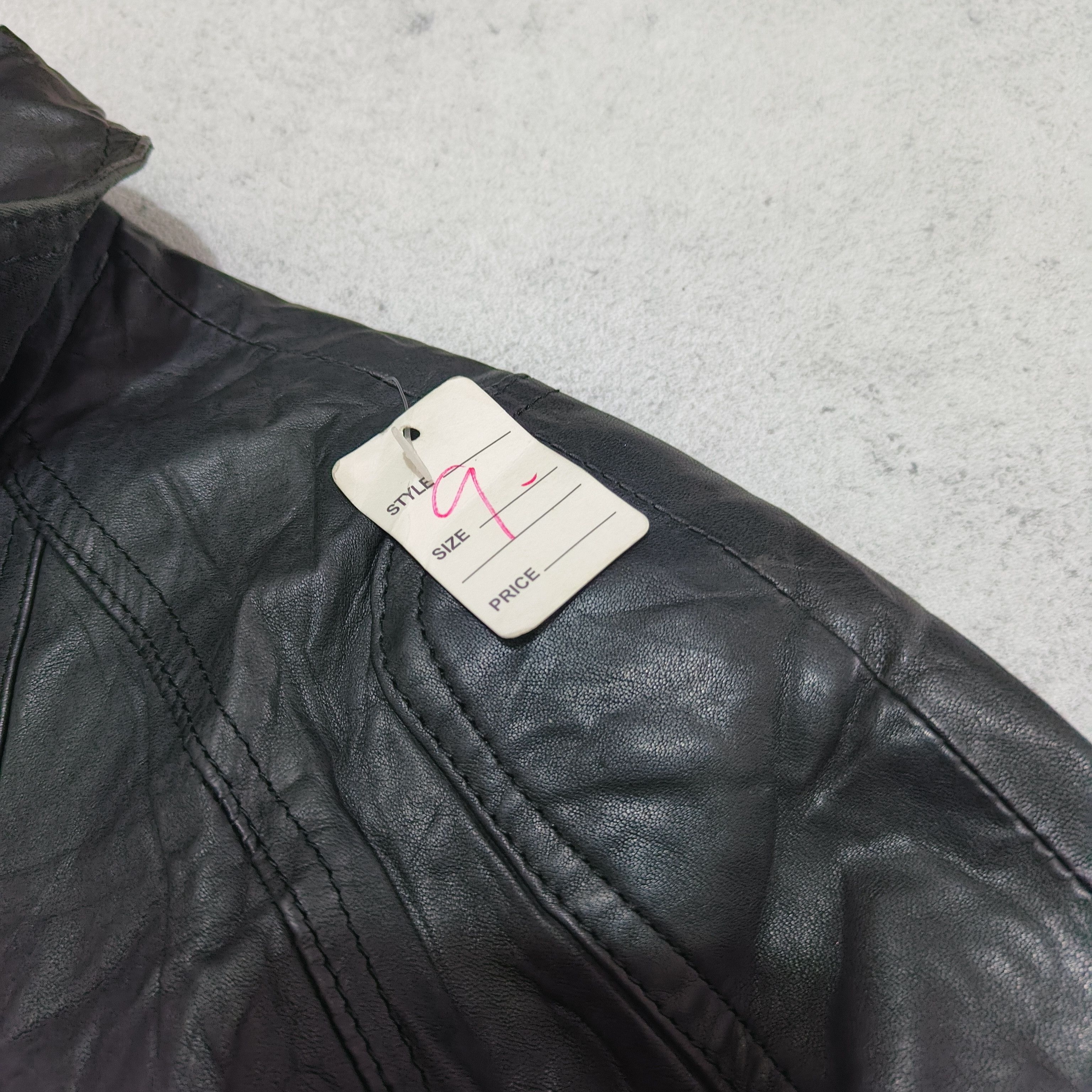 Other Vintage Deadstock Tannery West Ramones Style Leather Jacket Size US L / EU 52-54 / 3 - 7 Thumbnail