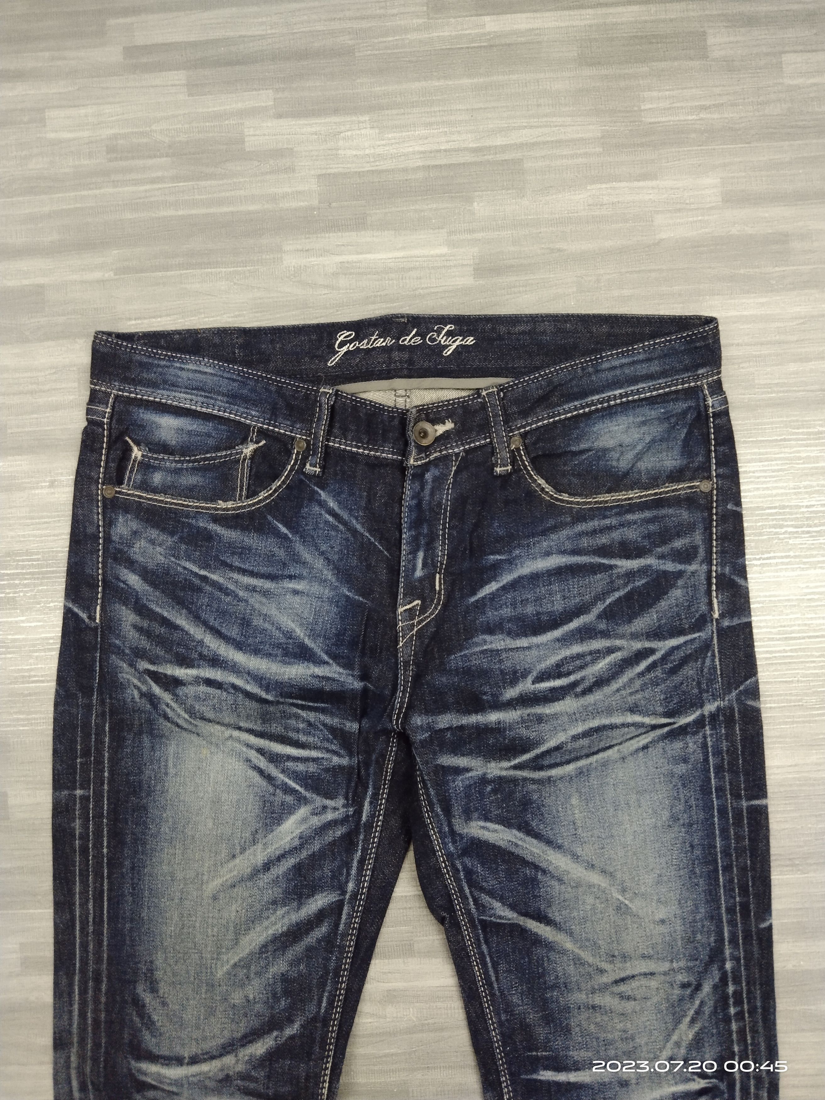 GOSTAR DE FUGA SICK WASHED BLUE GOSTAR DE FUGA🇯🇵DENIM PANTS Size US 31 - 4 Thumbnail