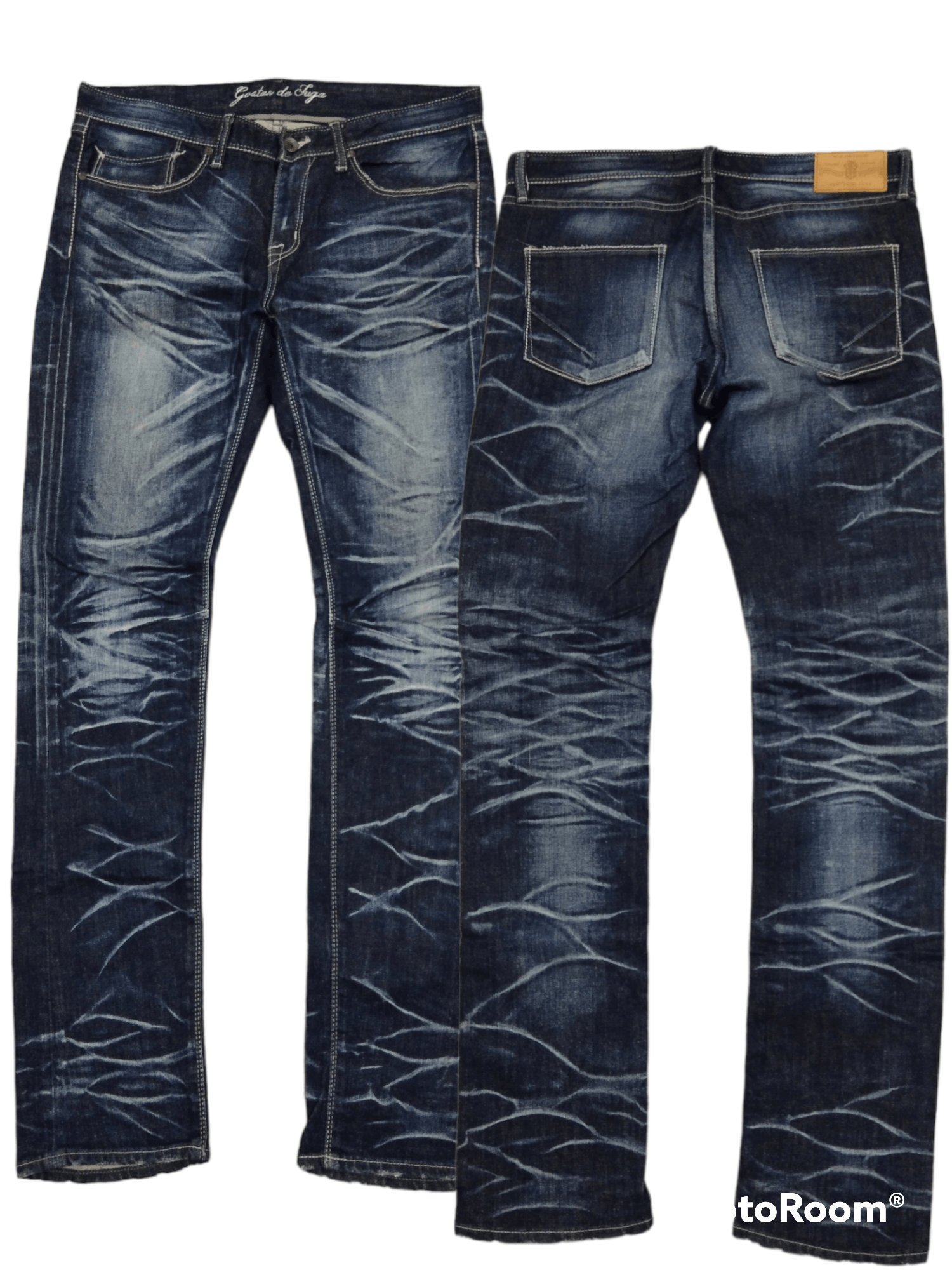 GOSTAR DE FUGA SICK WASHED BLUE GOSTAR DE FUGA🇯🇵DENIM PANTS Size US 31 - 1 Thumbnail