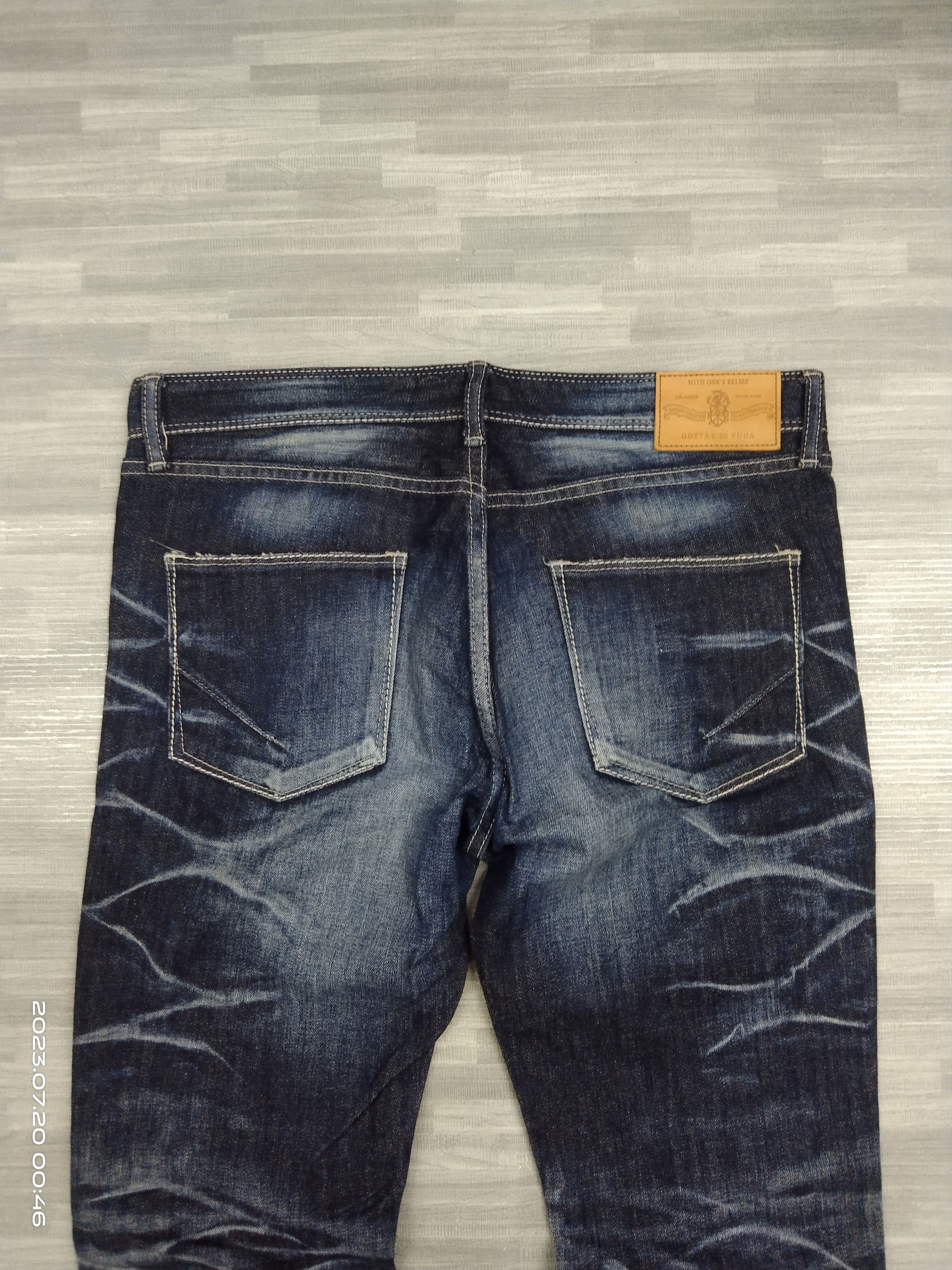 GOSTAR DE FUGA SICK WASHED BLUE GOSTAR DE FUGA🇯🇵DENIM PANTS Size US 31 - 5 Thumbnail