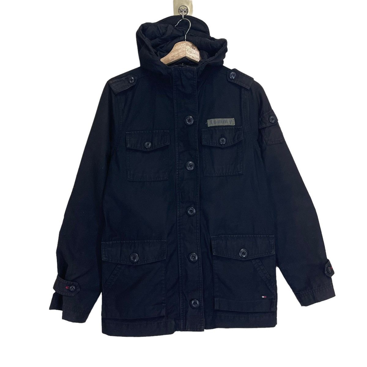 Tommy Hilfiger × Vintage Vintage Tommy Hilfiger Army Jacket Size US S / EU 44-46 / 1 - 1 Thumbnail