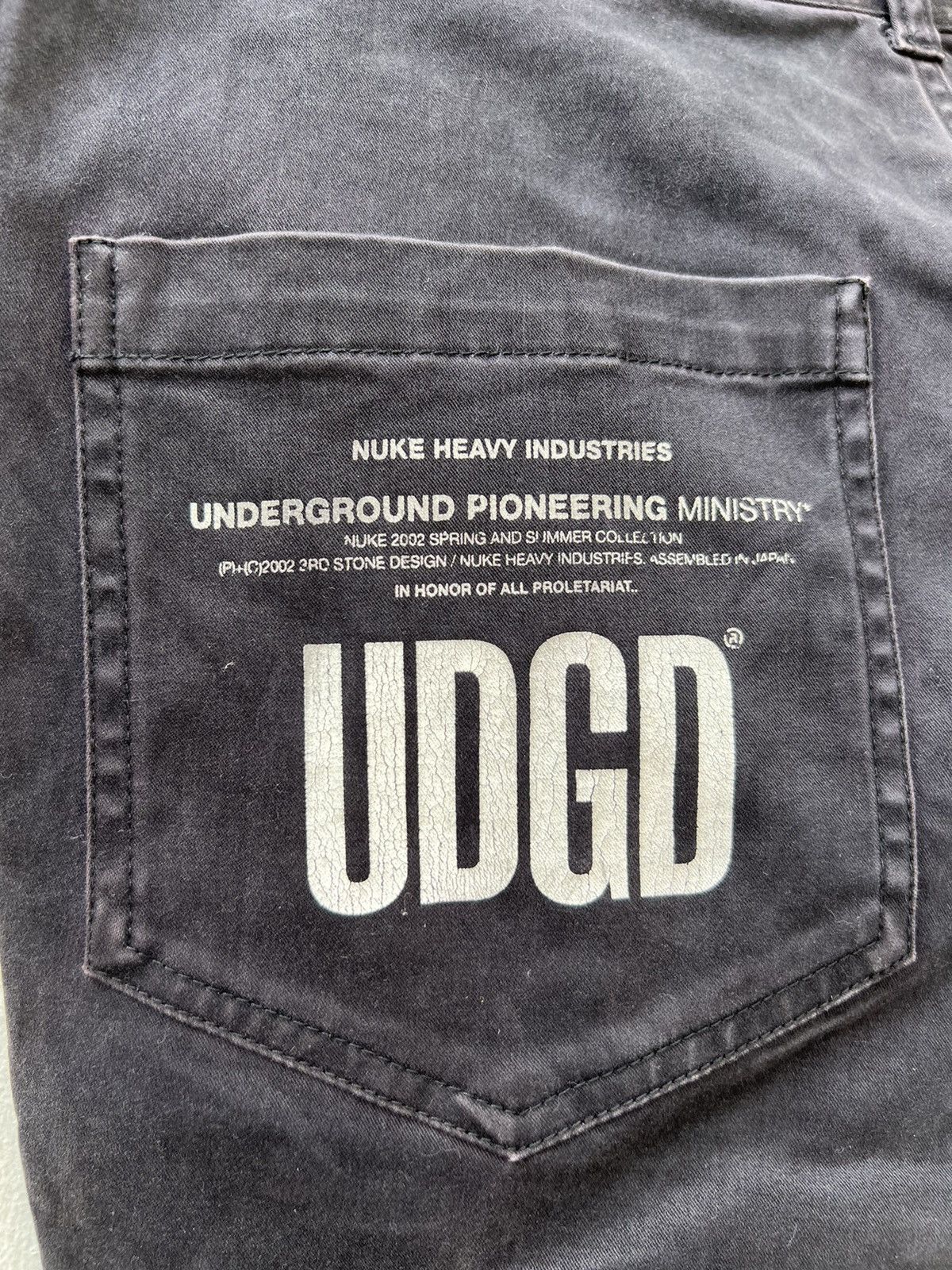 Japanese Brand VTG 2000s NUKE Pre Julius 7 Sun Fade Cargo Stretch Trouser Size US 30 / EU 46 - 17 Thumbnail
