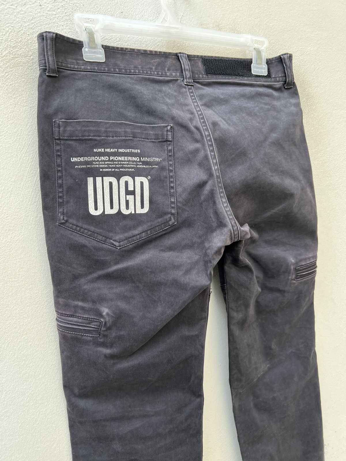 Japanese Brand VTG 2000s NUKE Pre Julius 7 Sun Fade Cargo Stretch Trouser Size US 30 / EU 46 - 16 Thumbnail