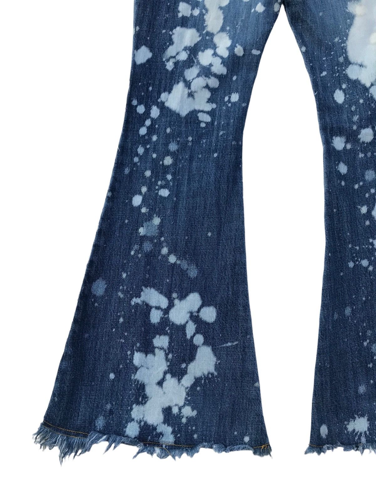 If Six Was Nine Browdwin Paint Splatter Distressed Flared Women Denim Size 29" - 15 Thumbnail