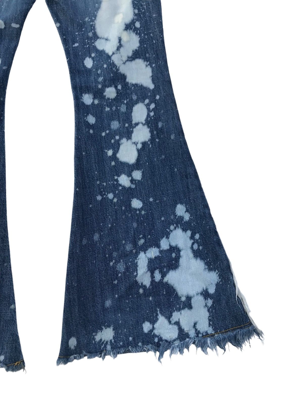 If Six Was Nine Browdwin Paint Splatter Distressed Flared Women Denim Size 29" - 14 Thumbnail
