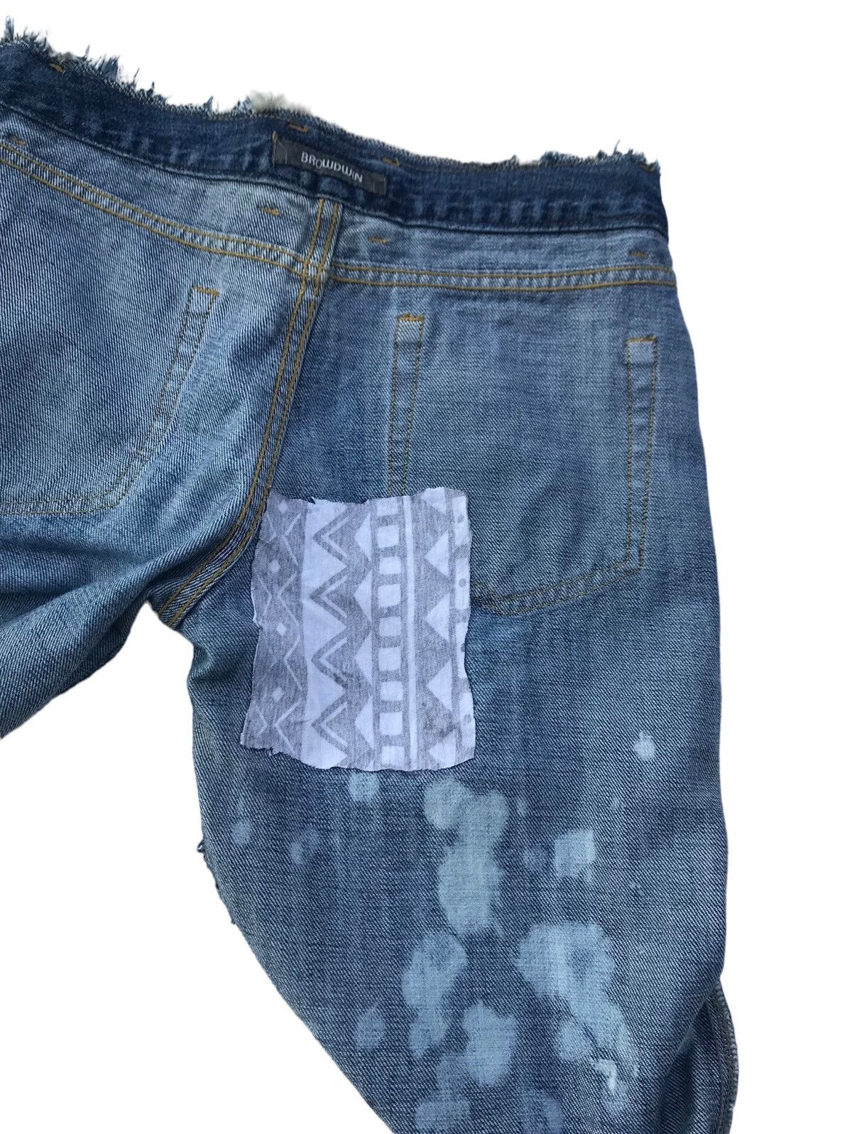 If Six Was Nine Browdwin Paint Splatter Distressed Flared Women Denim Size 29" - 19 Thumbnail