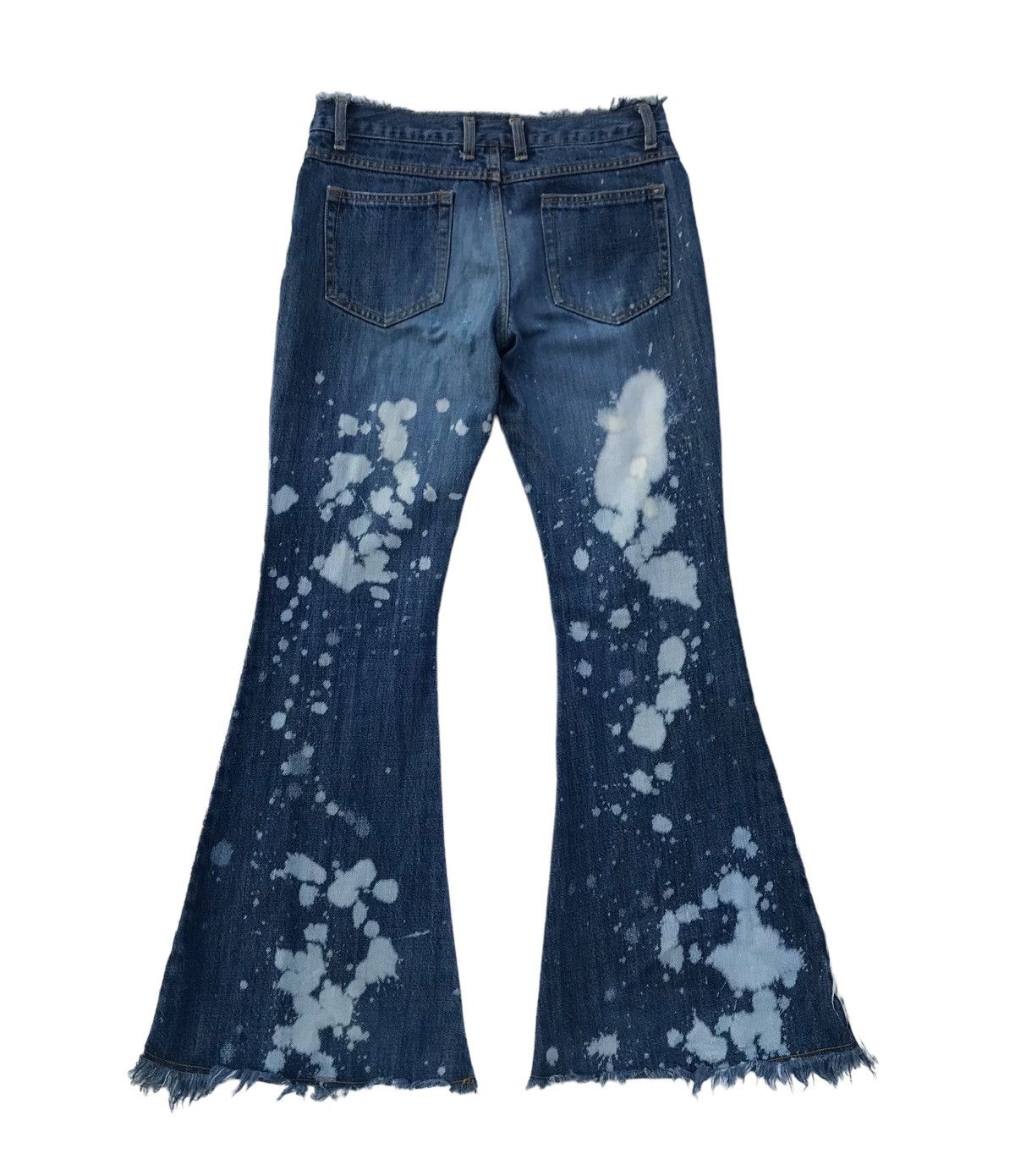 If Six Was Nine Browdwin Paint Splatter Distressed Flared Women Denim Size 29" - 13 Thumbnail
