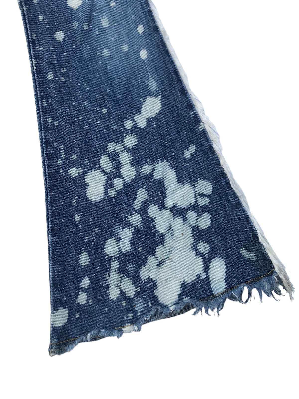 If Six Was Nine Browdwin Paint Splatter Distressed Flared Women Denim Size 29" - 12 Thumbnail