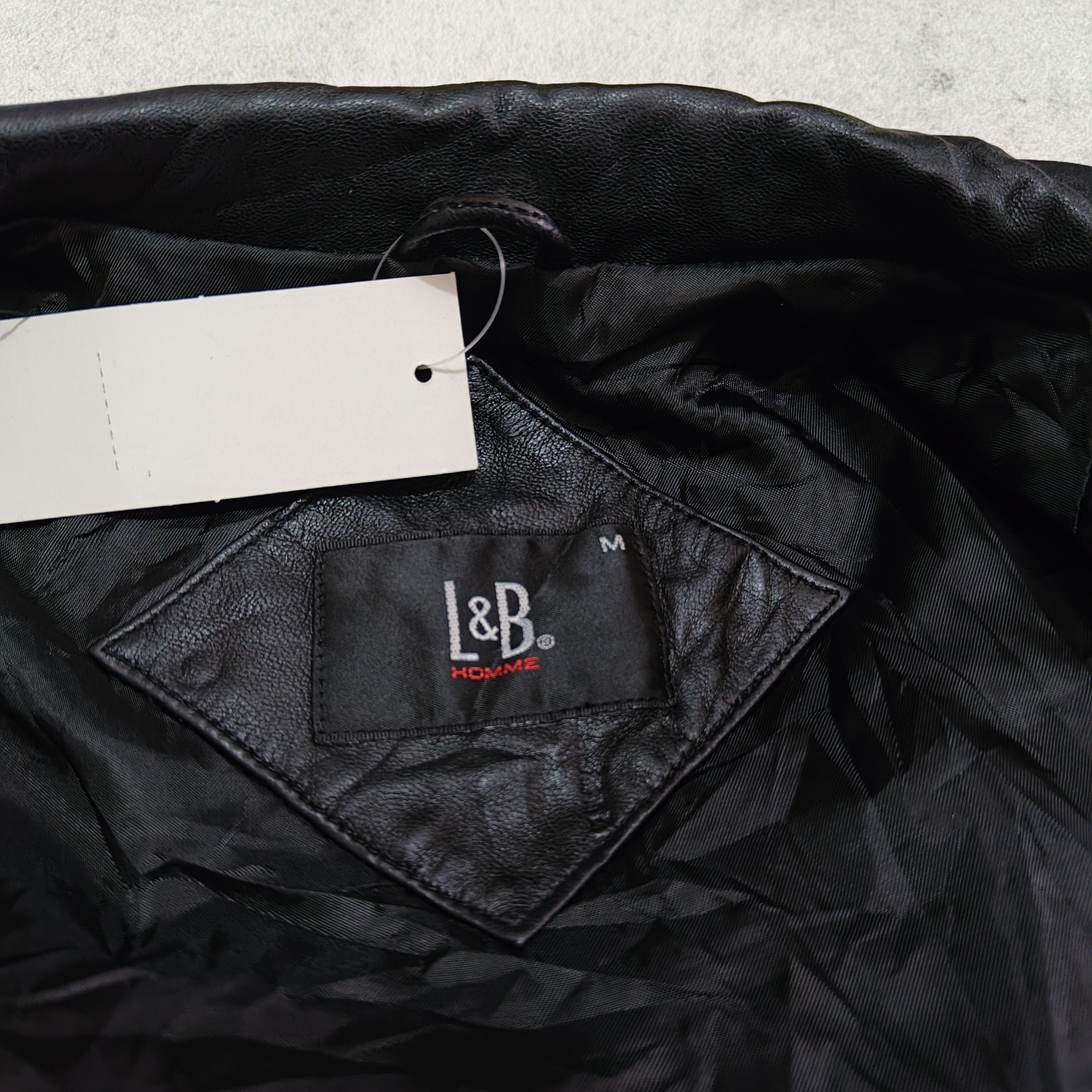 Vintage Vintage L&B Homme Long Coat Black Leather Jacket Size US M / EU 48-50 / 2 - 5 Thumbnail