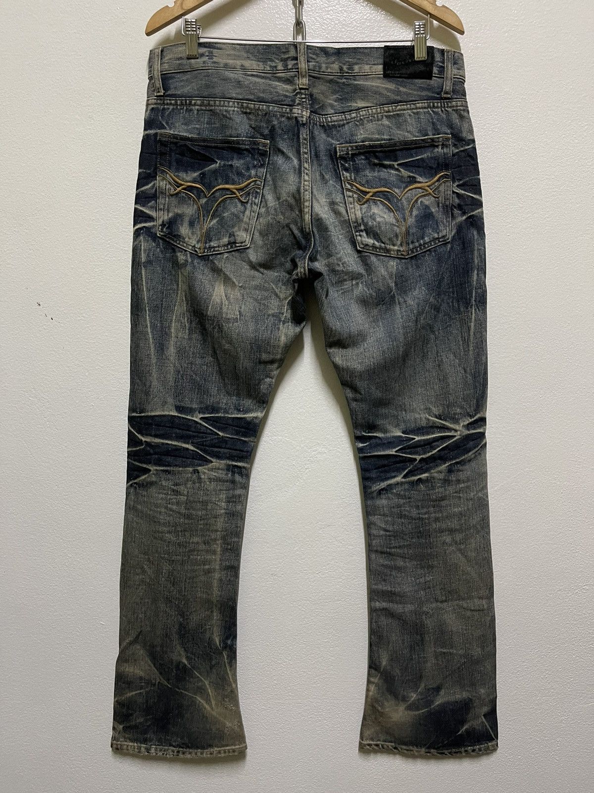 JACKROSE Jackrose Flare Jeans Faded Distressed Size US 35 - 11 Thumbnail