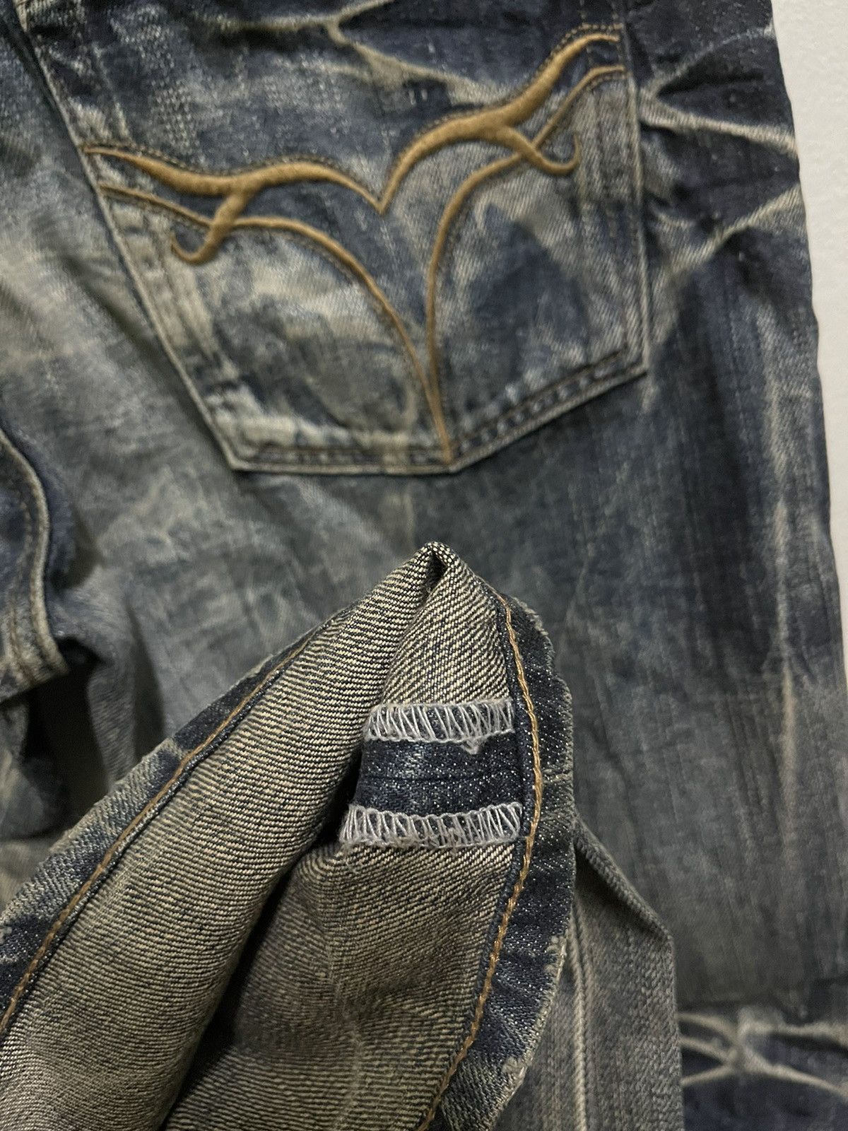 JACKROSE Jackrose Flare Jeans Faded Distressed Size US 35 - 20 Thumbnail