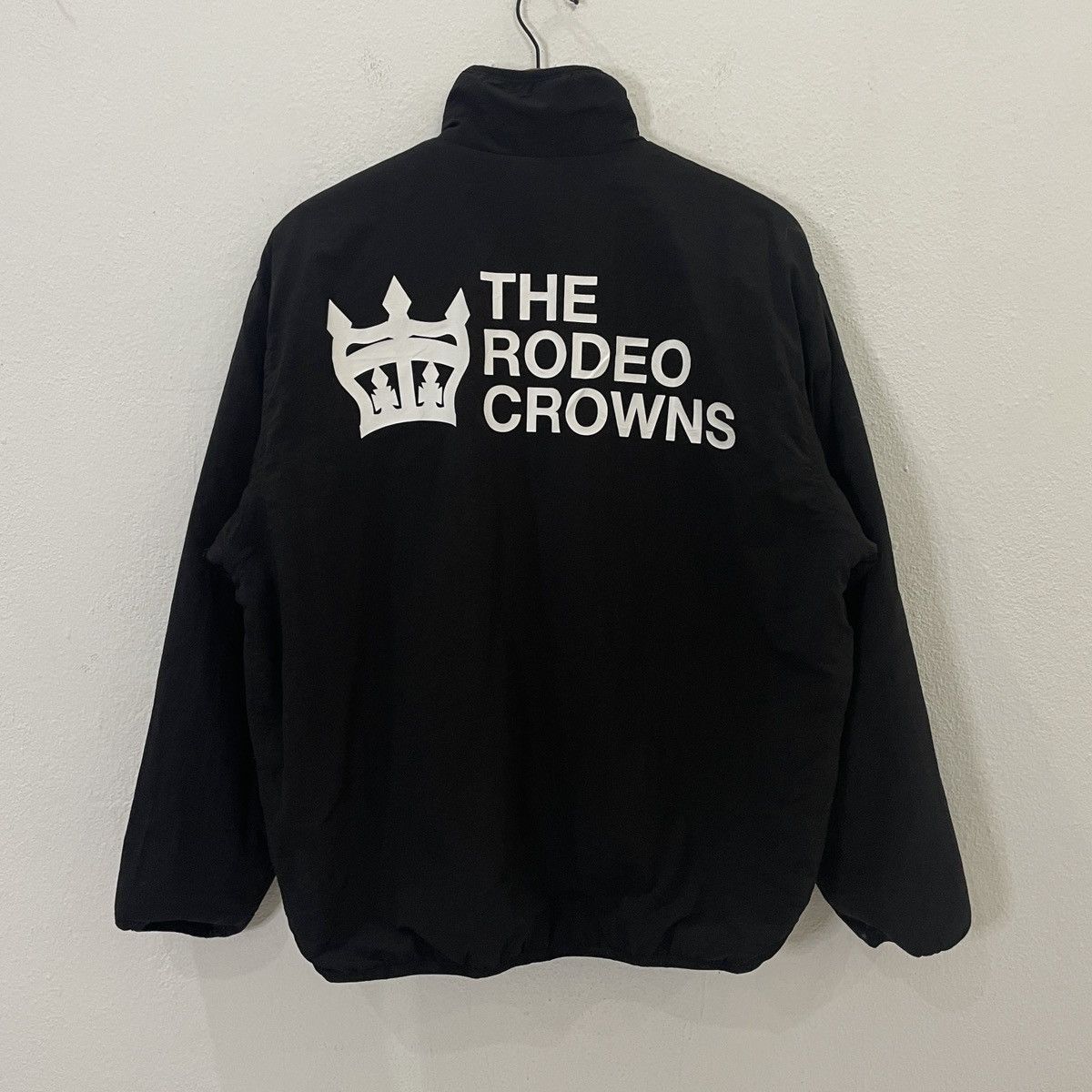 image of Archival Clothing Vintage Rcwb Rodeo Crowns Big Logo Reversable Jacket in Black, Men's (Size Large)