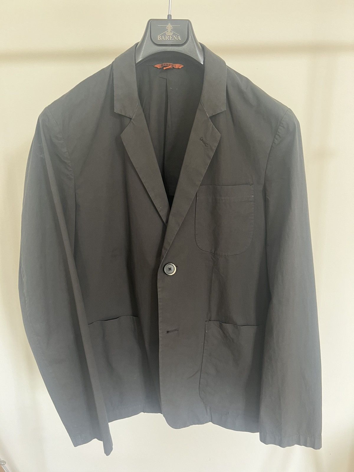 Barena Barena Venezia 50 ML Black Cotton Blazer Sports Jacket Shirt Size 40R - 1 Thumbnail
