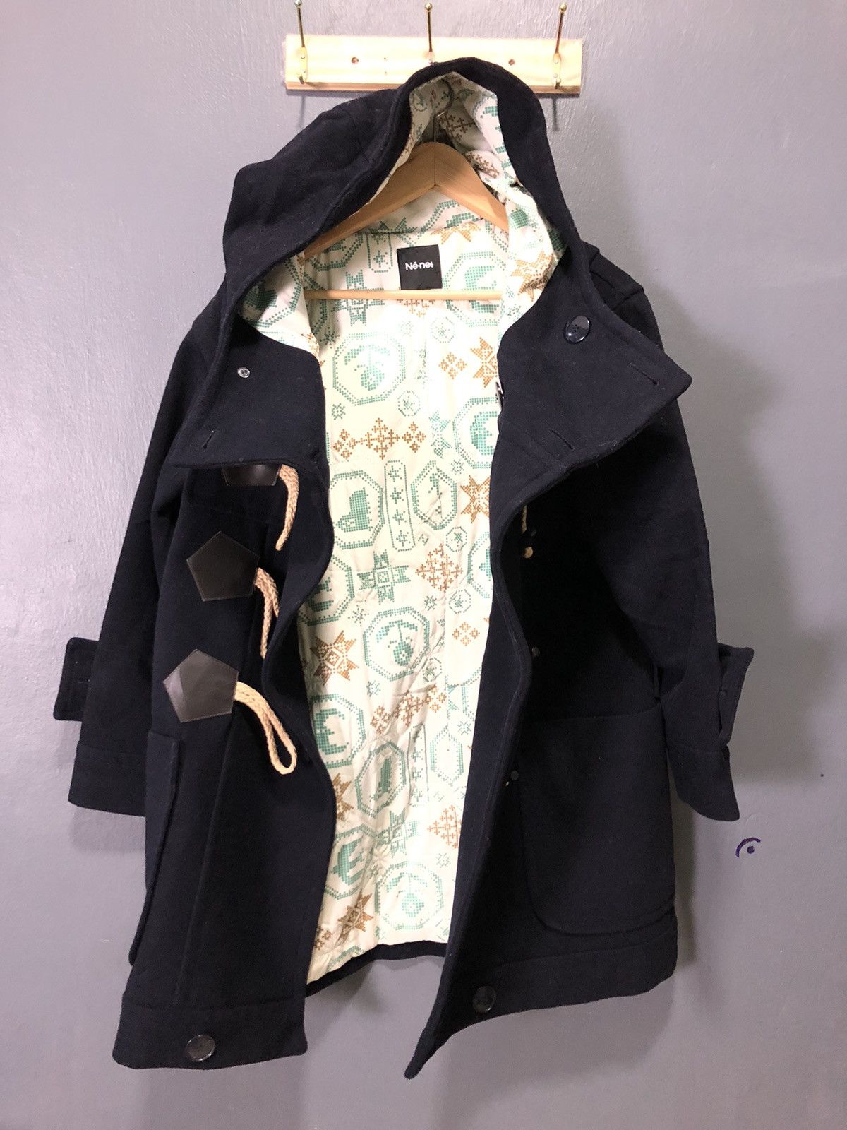 Issey Miyake × Ne-Net Né-net by ISSEY MIYAKE TOGLE DUFFEL COAT WOOL JACKET Size US L / EU 52-54 / 3 - 5 Thumbnail