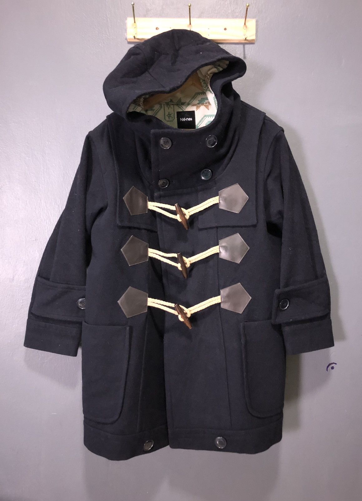 Issey Miyake × Ne-Net Né-net by ISSEY MIYAKE TOGLE DUFFEL COAT WOOL JACKET Size US L / EU 52-54 / 3 - 1 Thumbnail