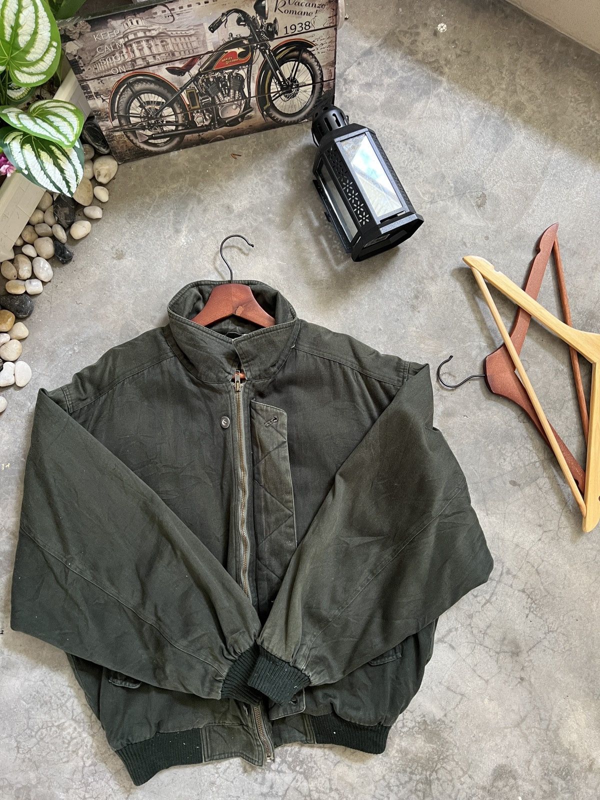 Japanese Brand × Vintage VTG 🏴‍☠️ Japanese Modern Club Denim Quilted Bomber Jacket Size US L / EU 52-54 / 3 - 12 Thumbnail