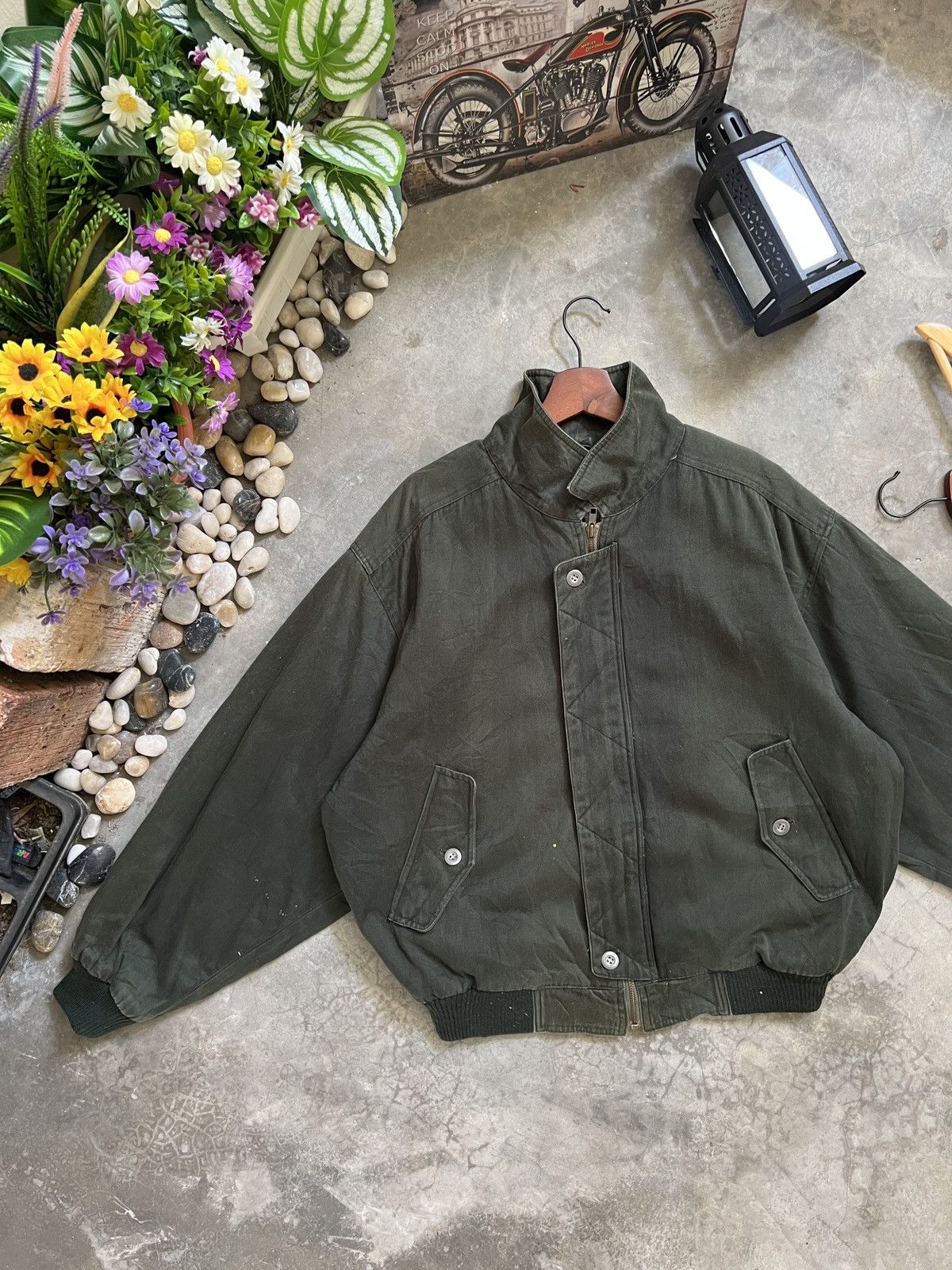 Japanese Brand × Vintage VTG 🏴‍☠️ Japanese Modern Club Denim Quilted Bomber Jacket Size US L / EU 52-54 / 3 - 4 Thumbnail