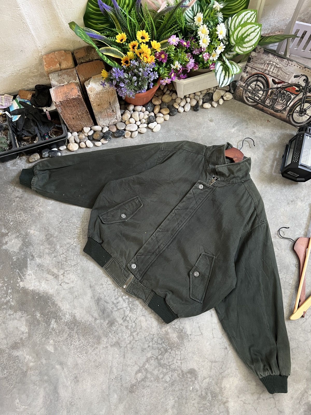 Japanese Brand × Vintage VTG 🏴‍☠️ Japanese Modern Club Denim Quilted Bomber Jacket Size US L / EU 52-54 / 3 - 1 Thumbnail