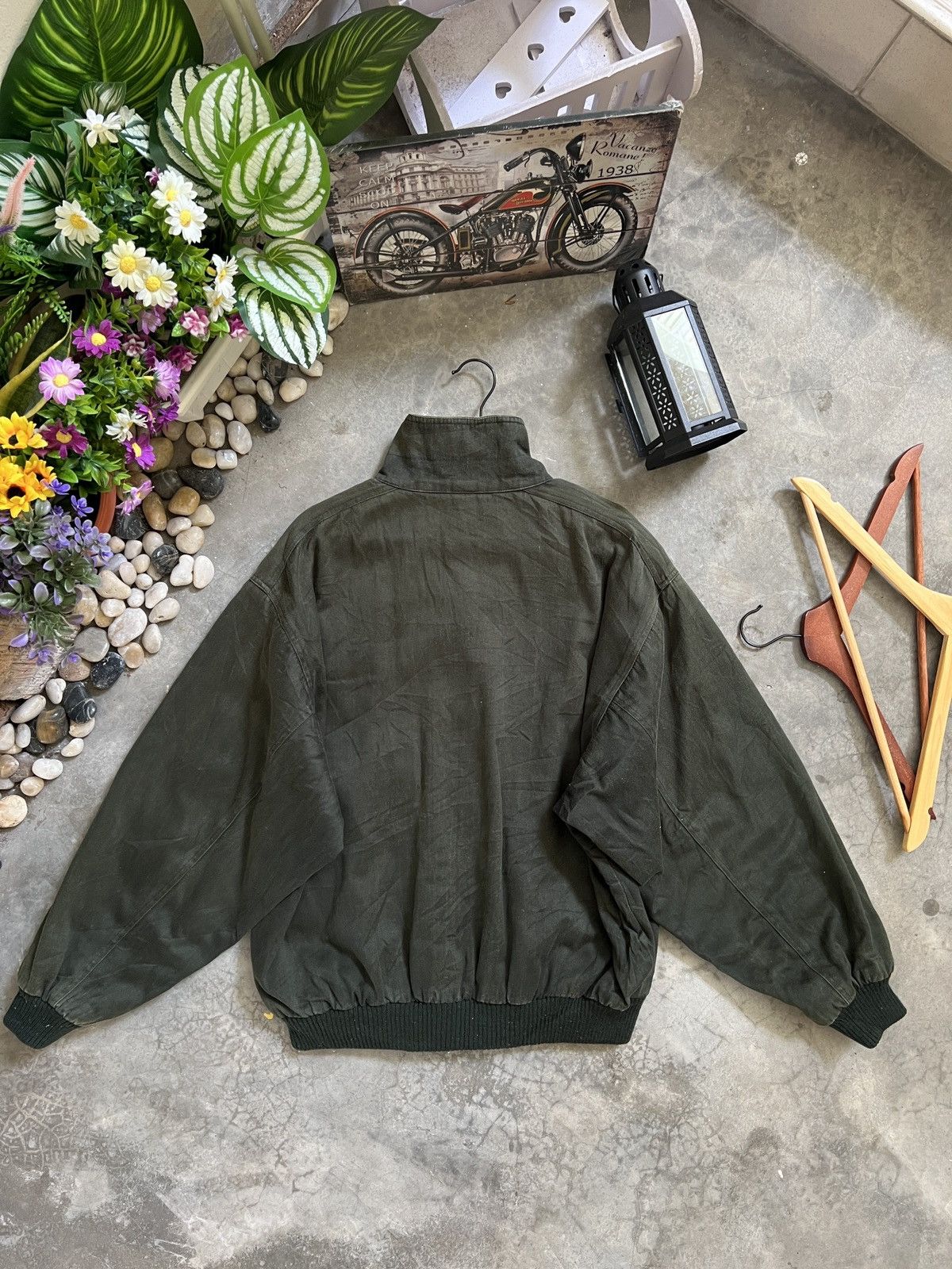 Japanese Brand × Vintage VTG 🏴‍☠️ Japanese Modern Club Denim Quilted Bomber Jacket Size US L / EU 52-54 / 3 - 5 Thumbnail