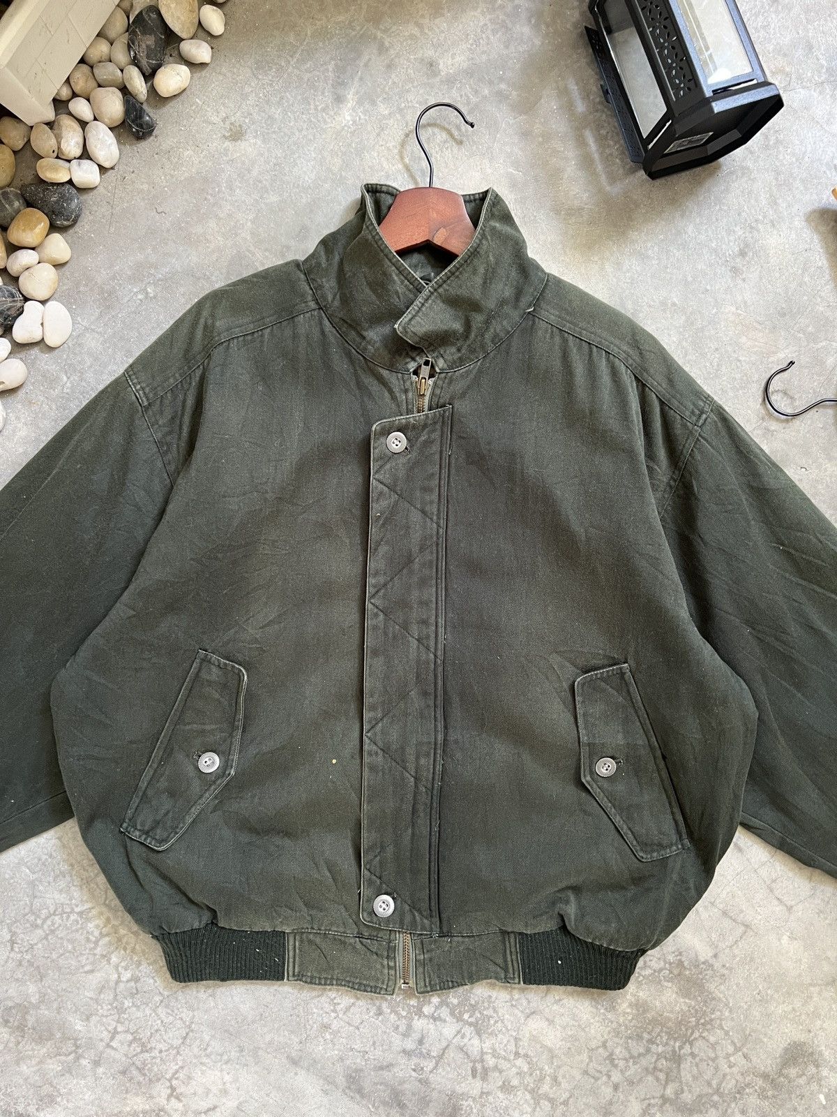 Japanese Brand × Vintage VTG 🏴‍☠️ Japanese Modern Club Denim Quilted Bomber Jacket Size US L / EU 52-54 / 3 - 3 Thumbnail