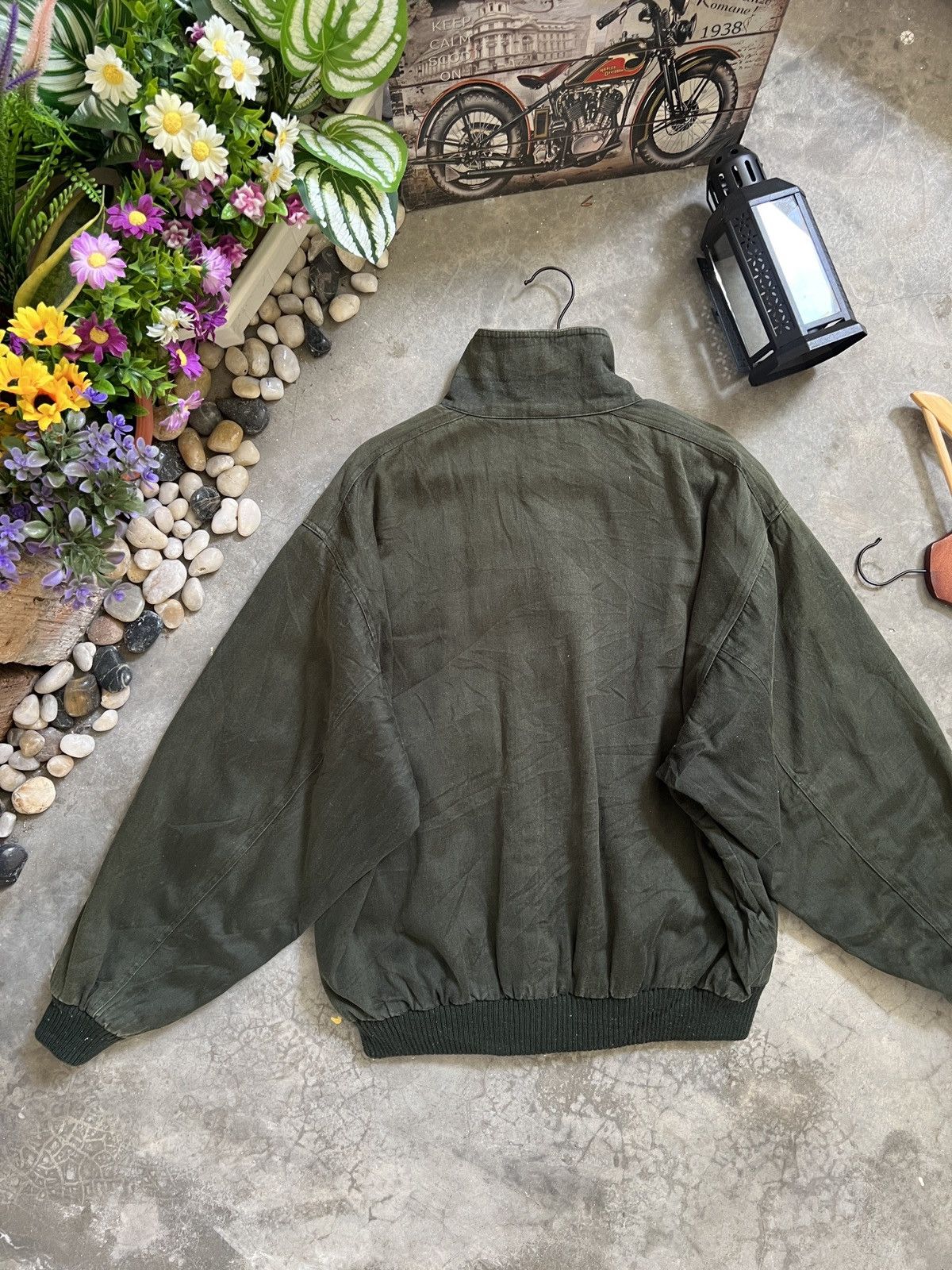Japanese Brand × Vintage VTG 🏴‍☠️ Japanese Modern Club Denim Quilted Bomber Jacket Size US L / EU 52-54 / 3 - 7 Thumbnail