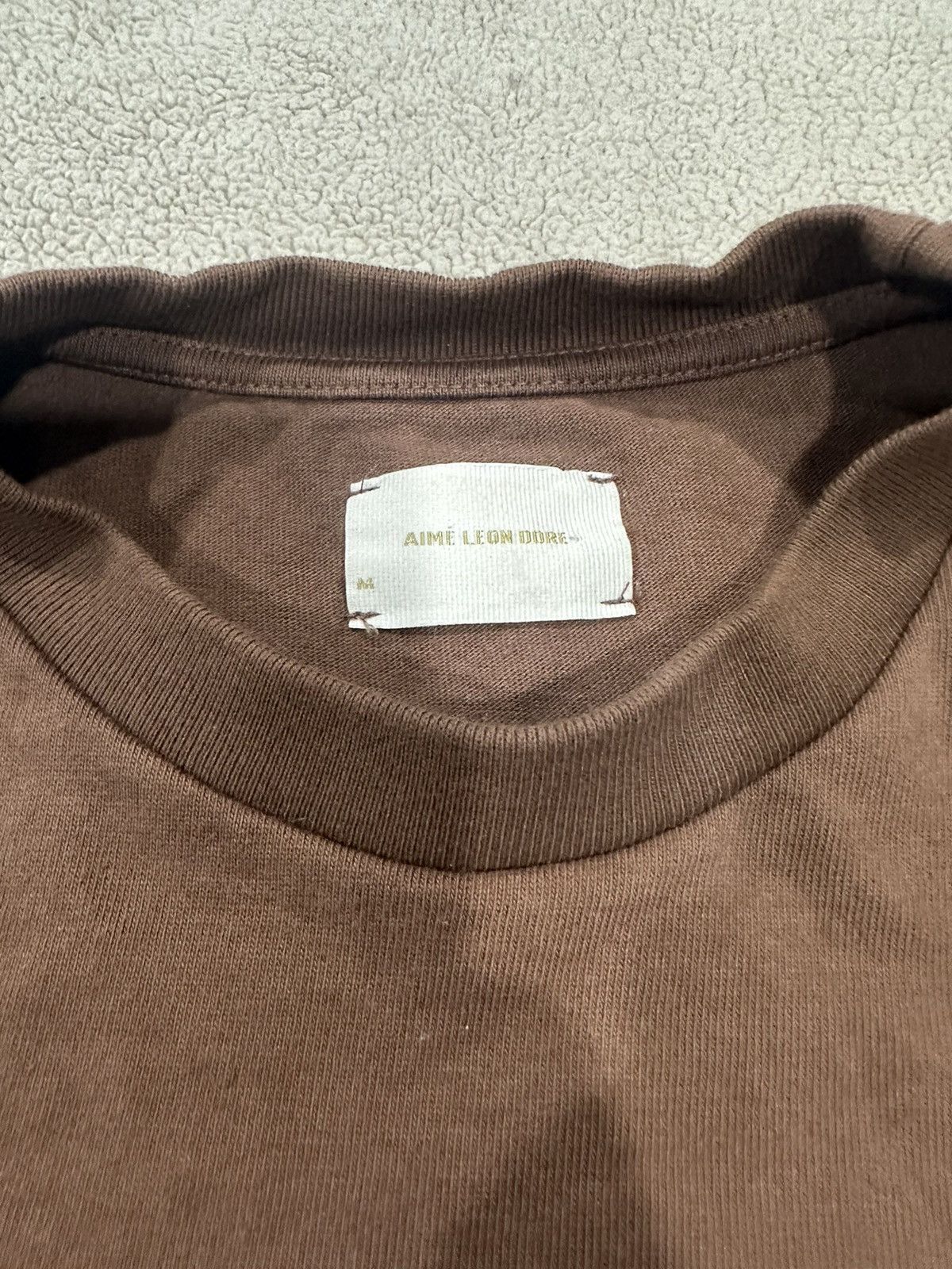 Aime Leon Dore Brown heavyweight ALD T-shirt Size US M / EU 48-50 / 2 - 2 Thumbnail