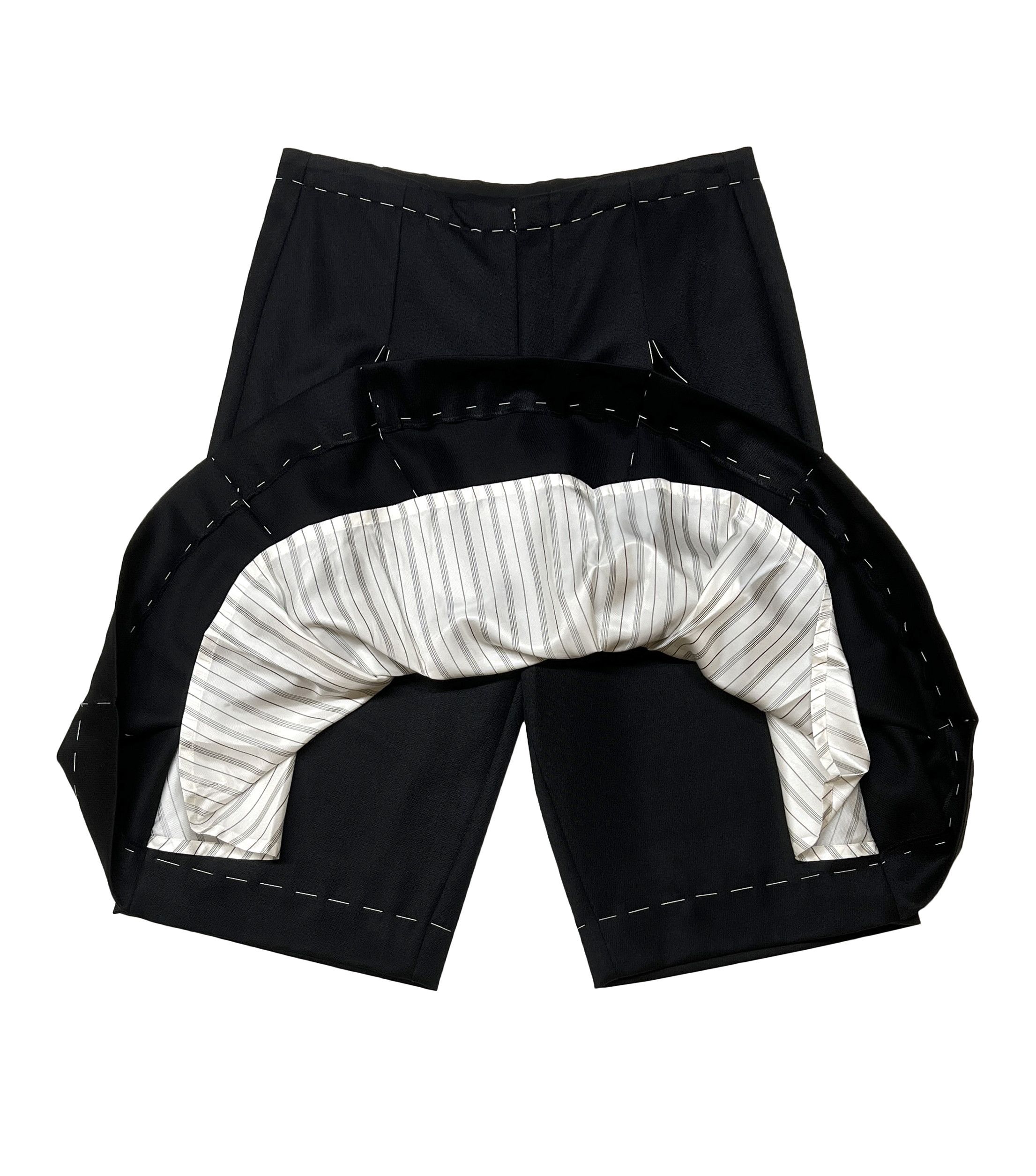 Maison Margiela New — AW20 Wide Pleated Paneled Shorts Size US 32 / EU 48 - 2 Thumbnail