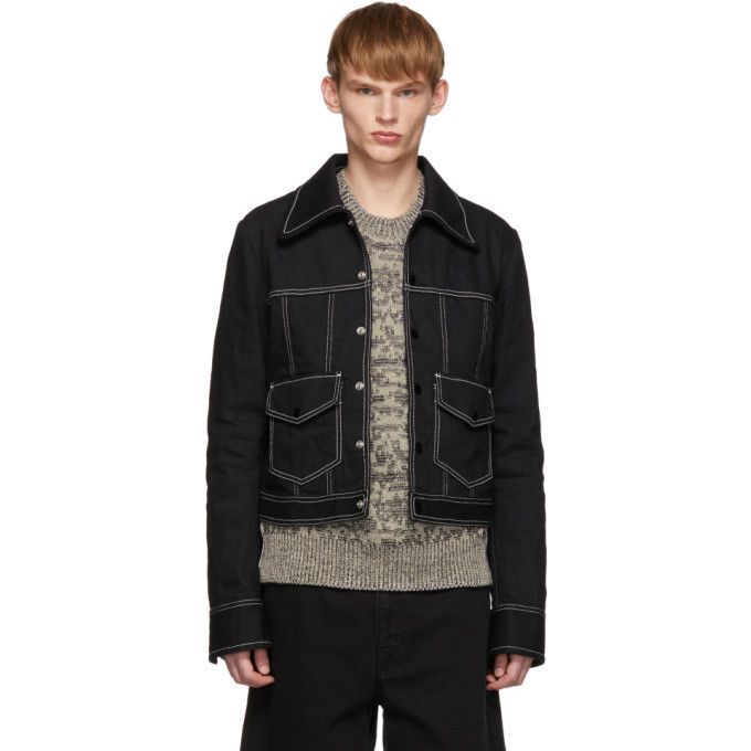 Maison Margiela Black Denim Raw Resin Jacket - 50 (Black) | Grailed