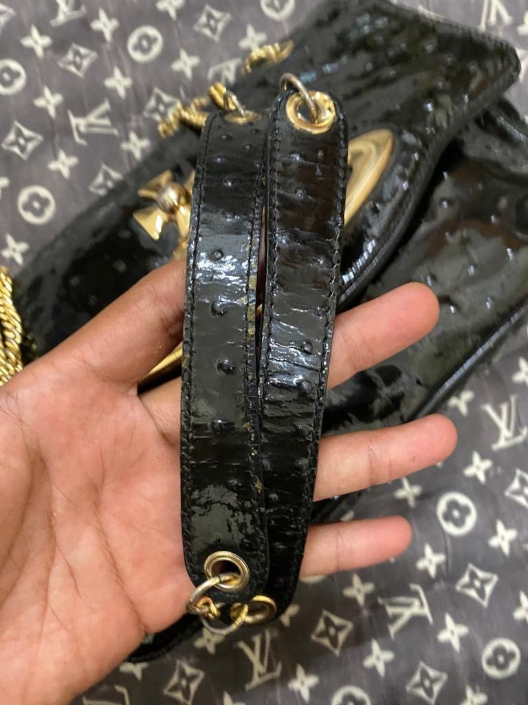 Leather × Vivienne Westwood Vivienne Westwood chain Ostrich leather bag Size ONE SIZE - 10 Thumbnail