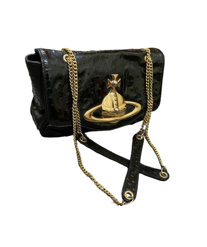 Leather × Vivienne Westwood Vivienne Westwood chain Ostrich leather bag Size ONE SIZE - 1 Thumbnail