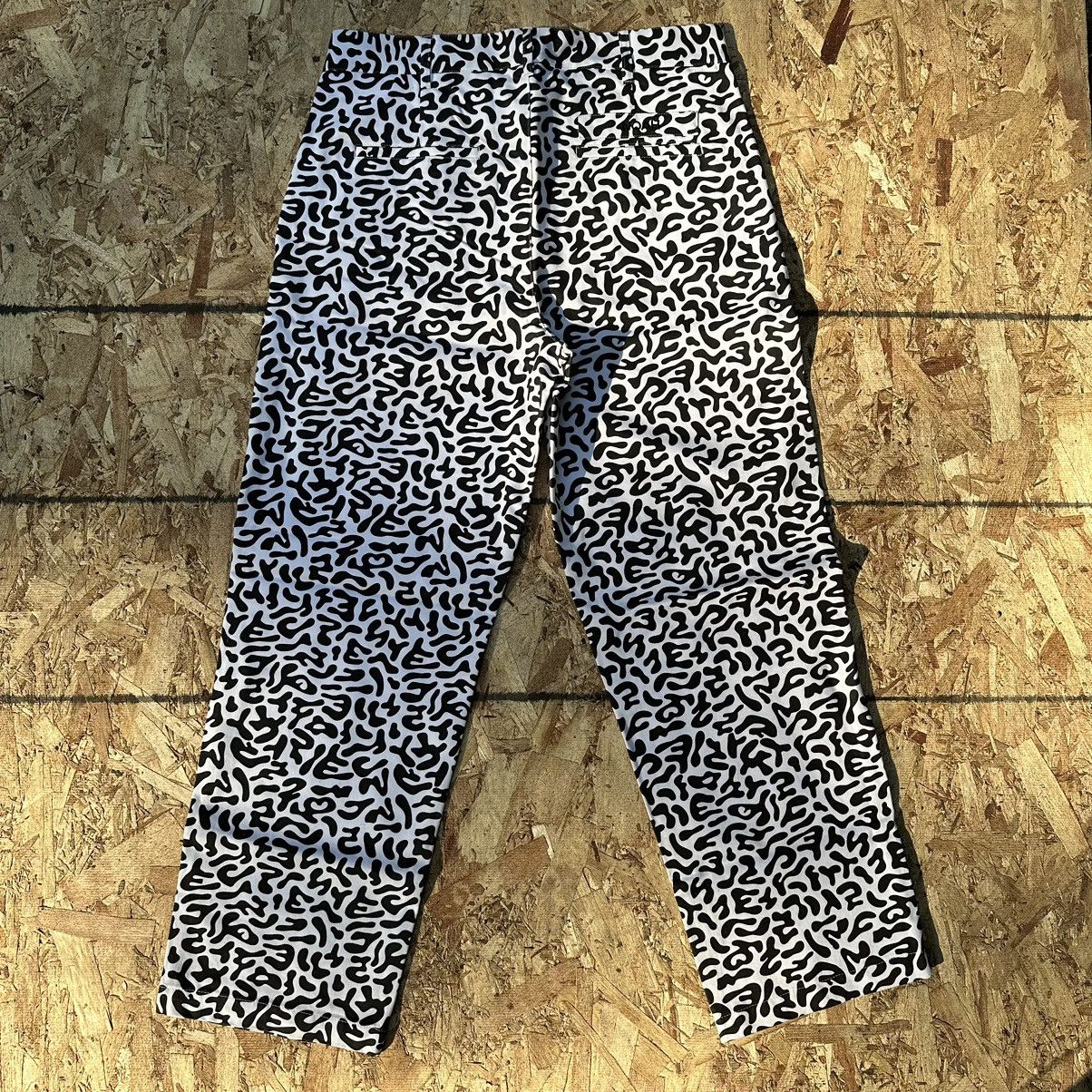image of Noah Fw/19 Oversized Portugal Made Pleated Twill Patterned Pants in Black, Men's (Size 32)