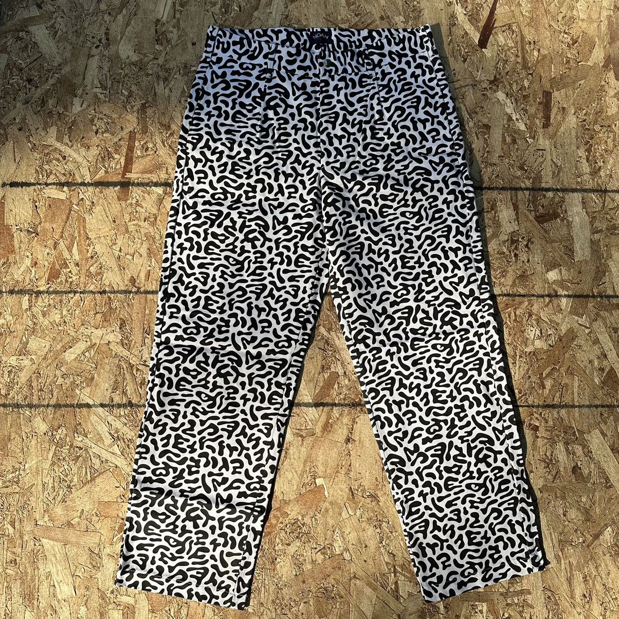 Noah FW/19 oversized Portugal made Pleated twill patterned pants Size US 32 / EU 48 - 2 Thumbnail
