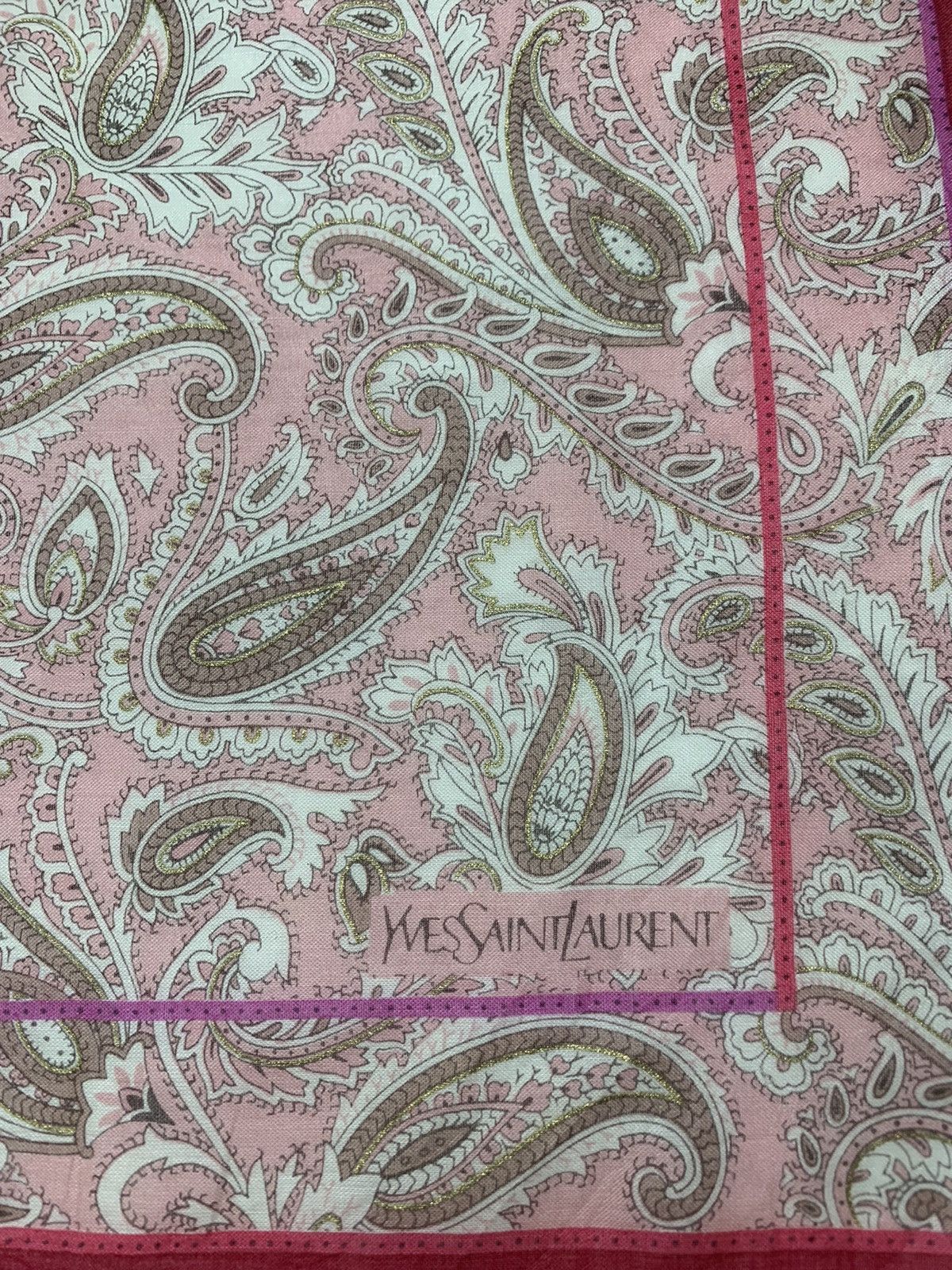 Designer Yves Saint Laurent Neckerchief YSL Handkerchief Bandana Size ONE SIZE - 2 Thumbnail
