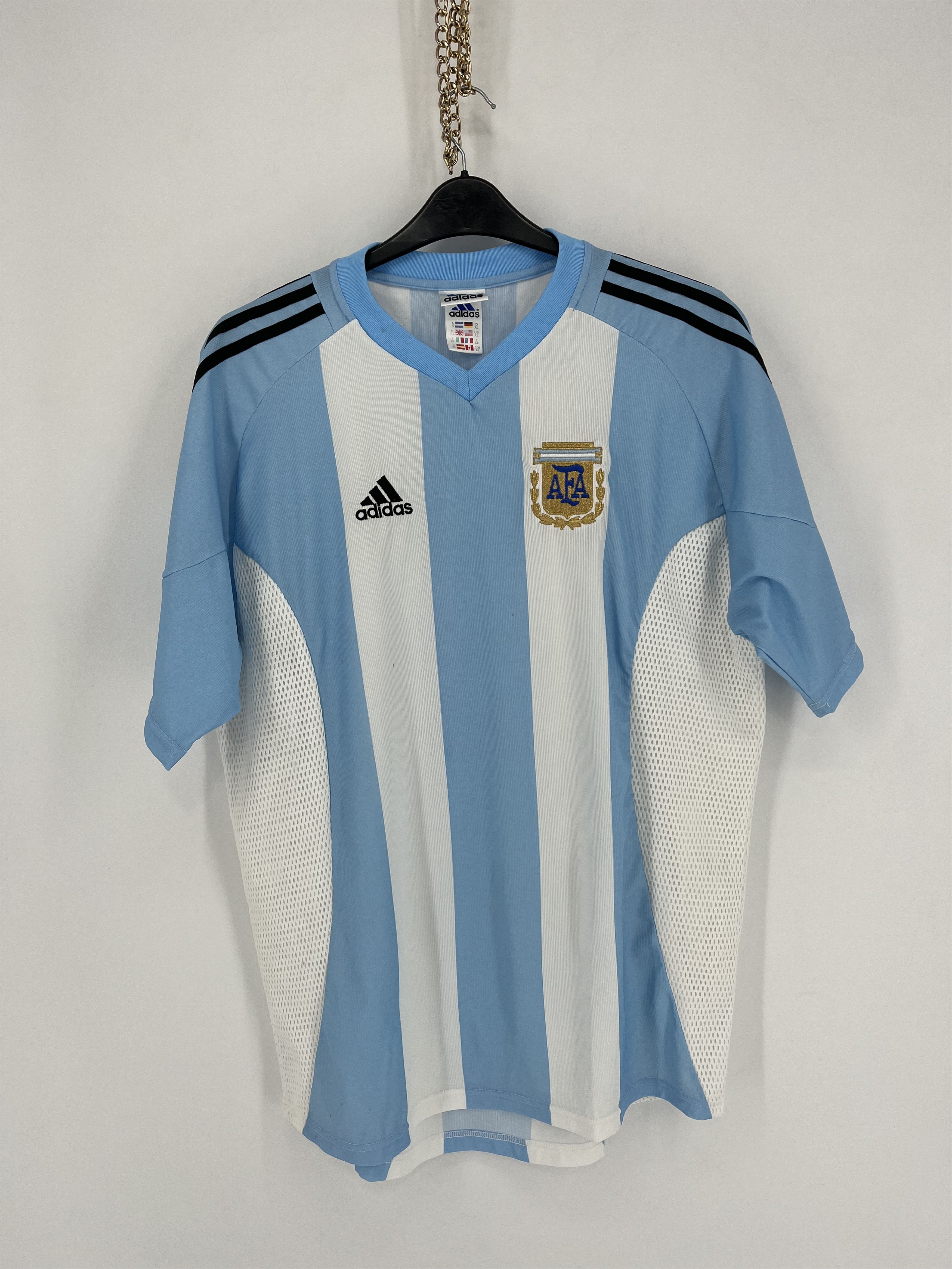 Adidas ARGENTINA 90S HOME FOOTBALL SHIRT SOCCER JERSEY ADIDAS Size US XL / EU 56 / 4 - 3 Thumbnail