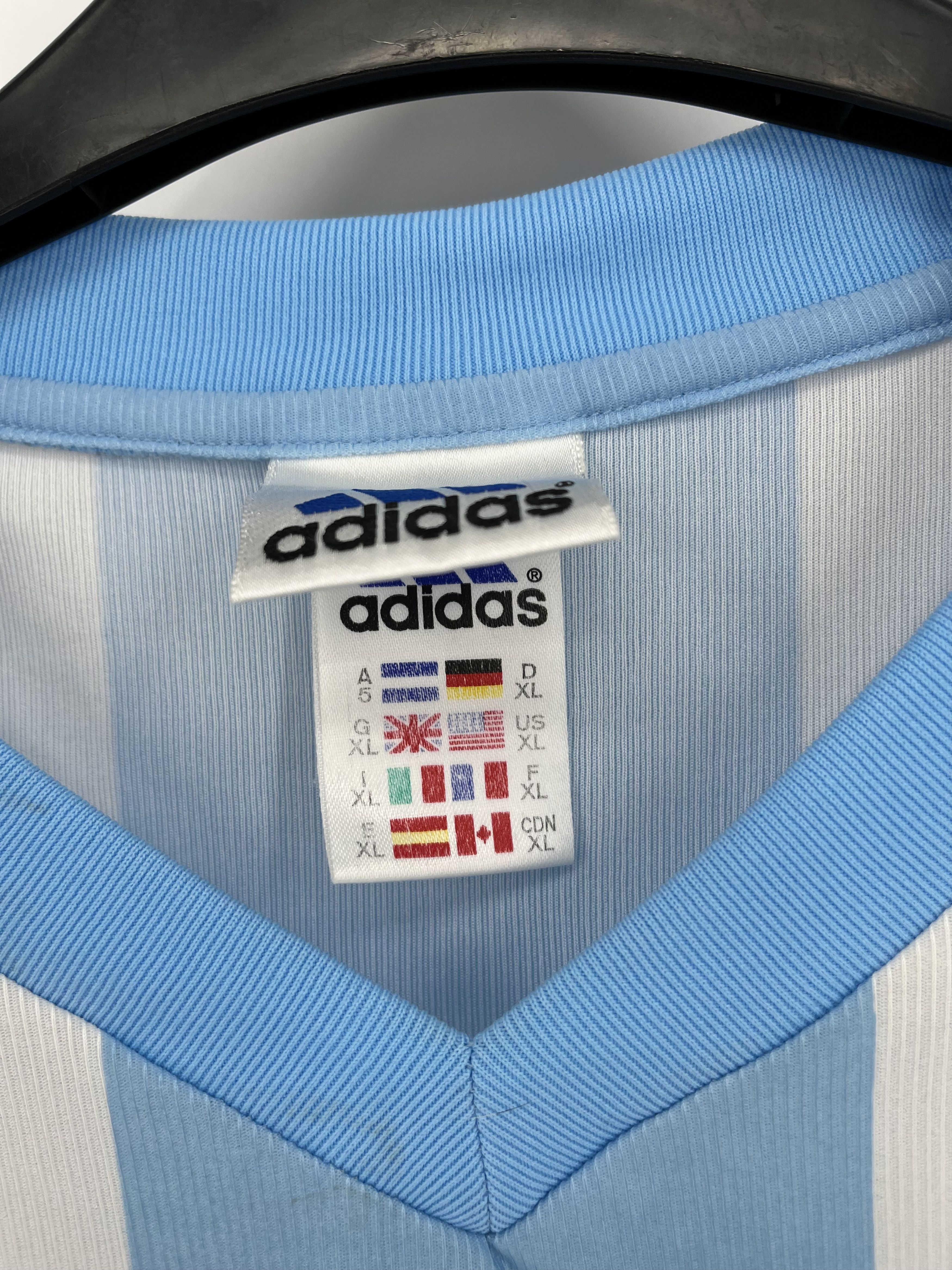Adidas ARGENTINA 90S HOME FOOTBALL SHIRT SOCCER JERSEY ADIDAS Size US XL / EU 56 / 4 - 7 Thumbnail