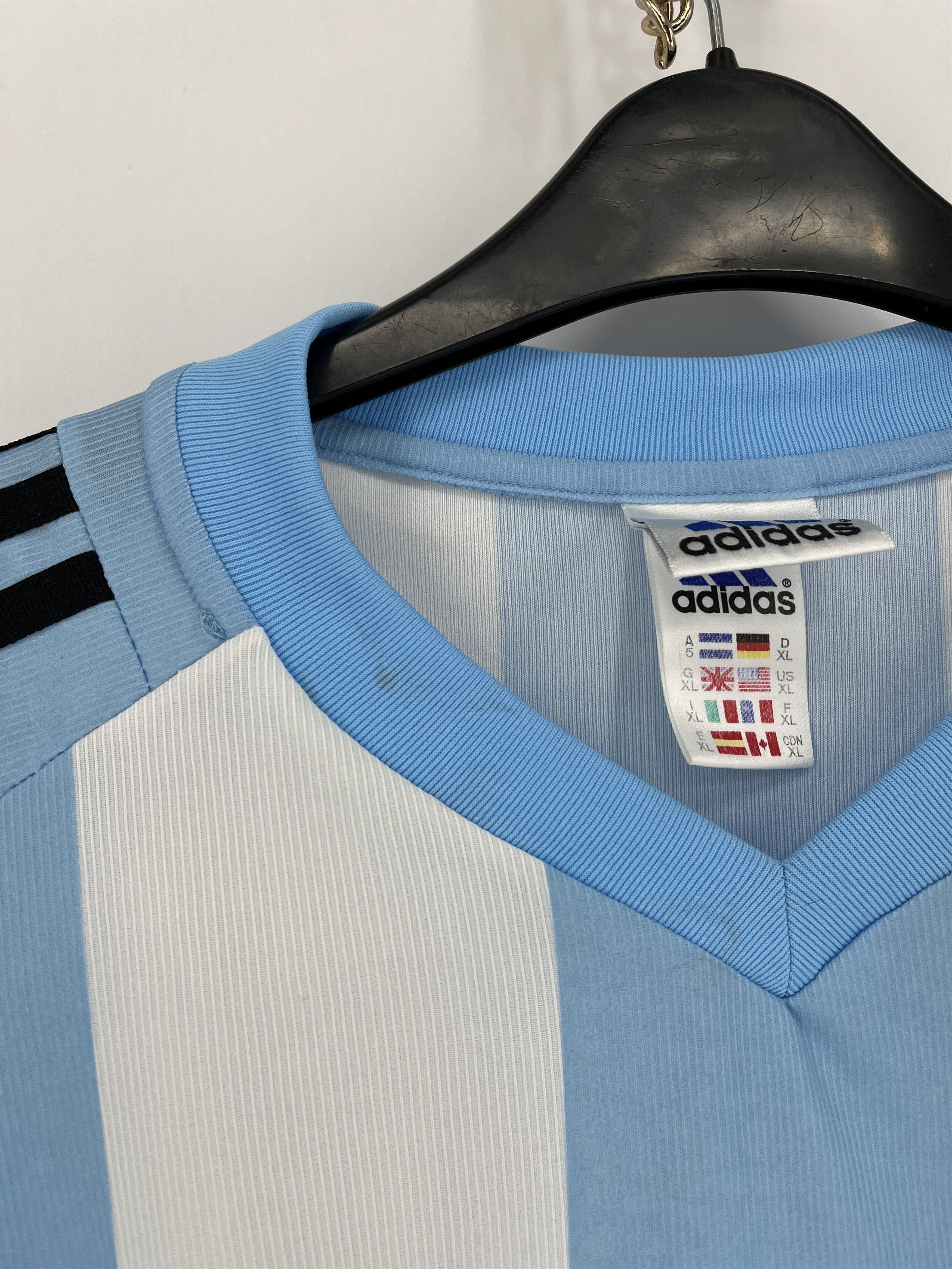 Adidas ARGENTINA 90S HOME FOOTBALL SHIRT SOCCER JERSEY ADIDAS Size US XL / EU 56 / 4 - 6 Thumbnail