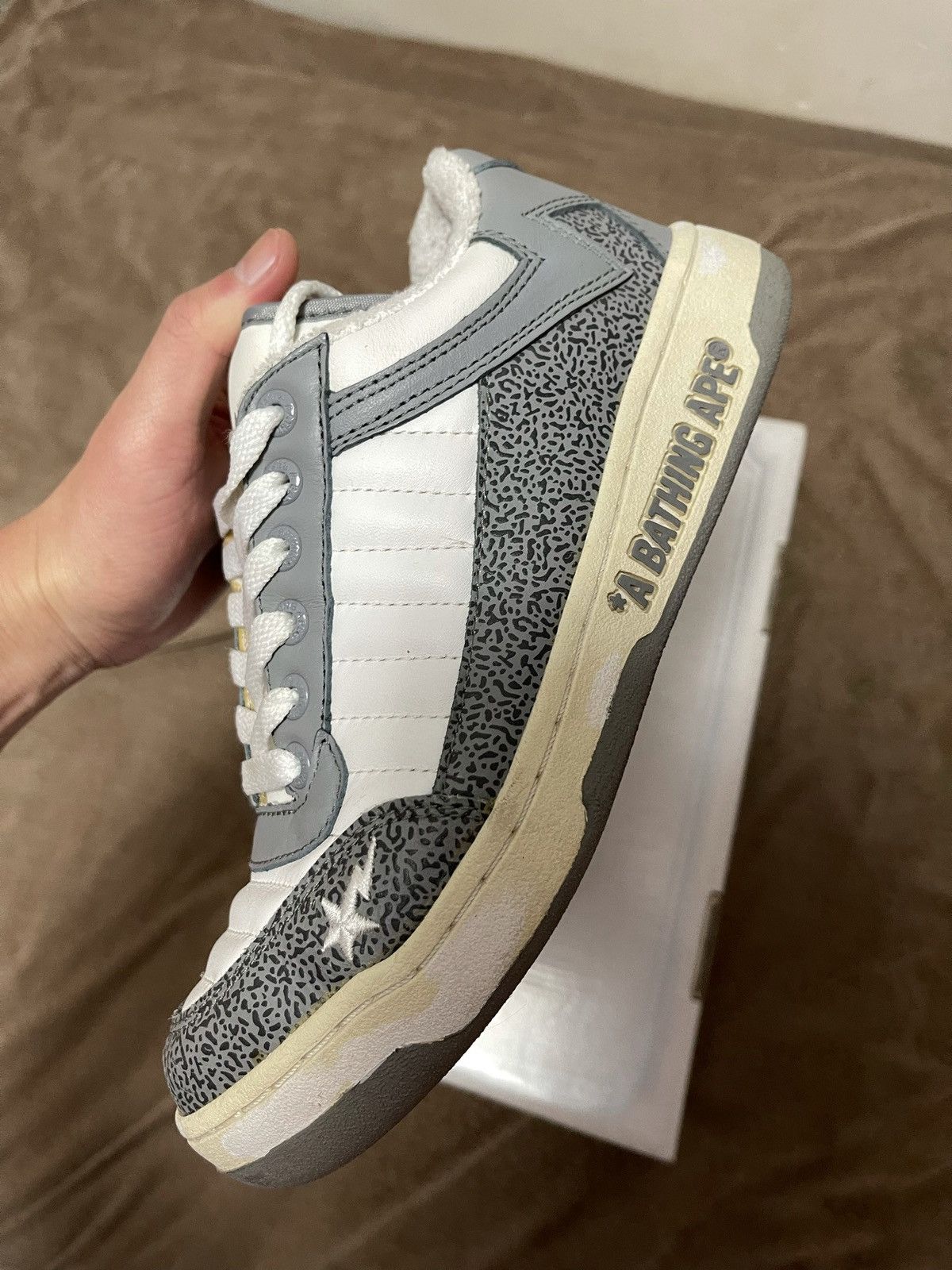 Bape Bapesta 88 - Gray / White Size US 5.5 / EU 38 - 8 Thumbnail