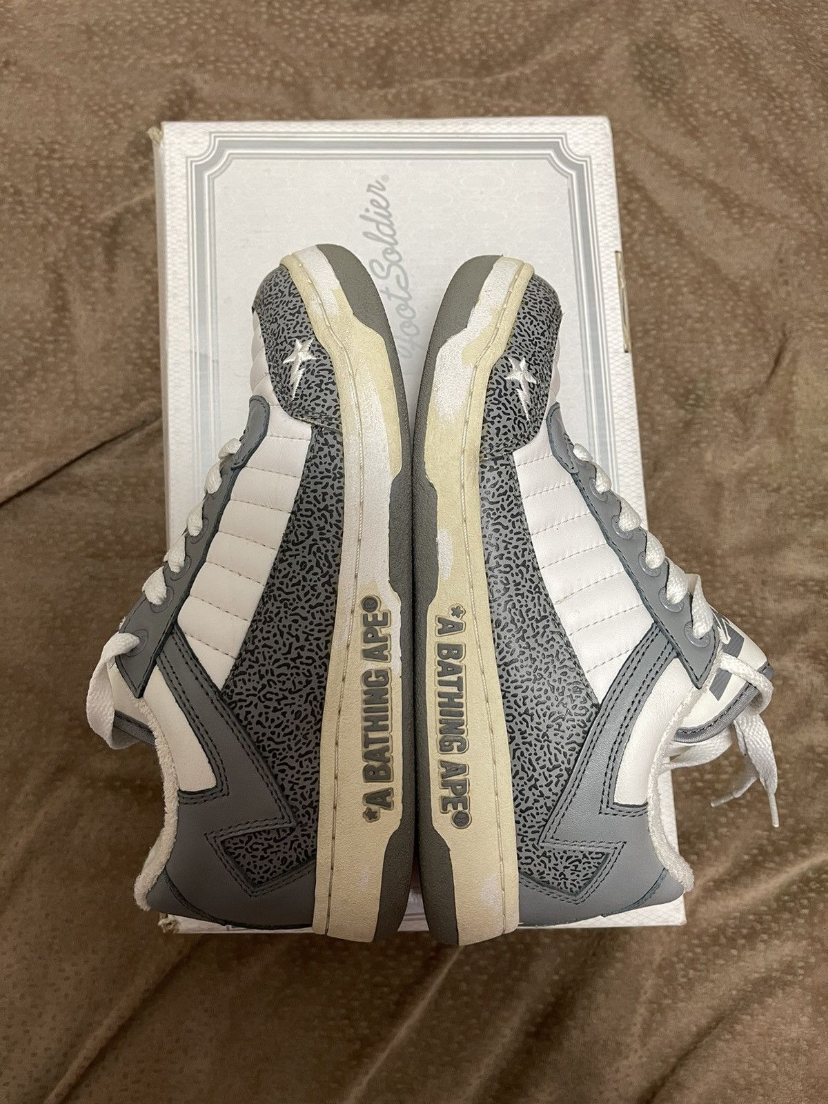 Bape Bapesta 88 - Gray / White Size US 5.5 / EU 38 - 6 Thumbnail
