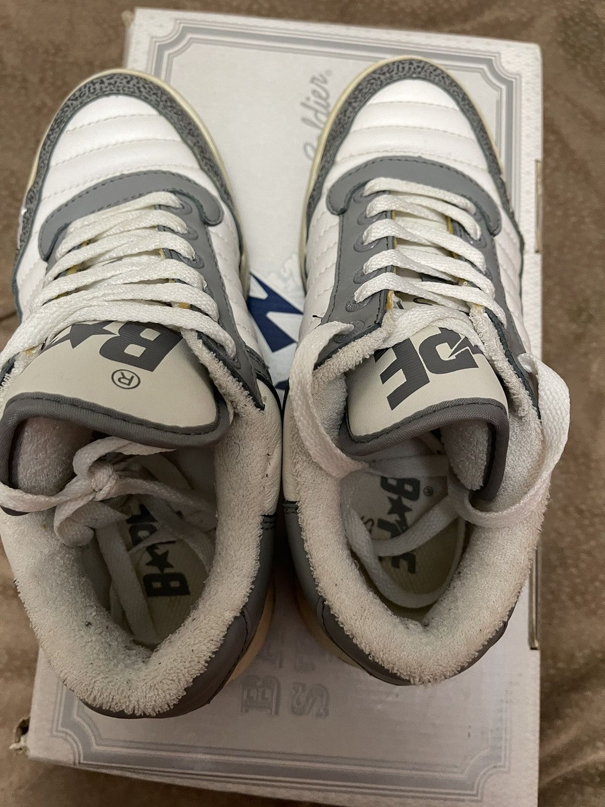 Bape Bapesta 88 - Gray / White Size US 5.5 / EU 38 - 3 Thumbnail