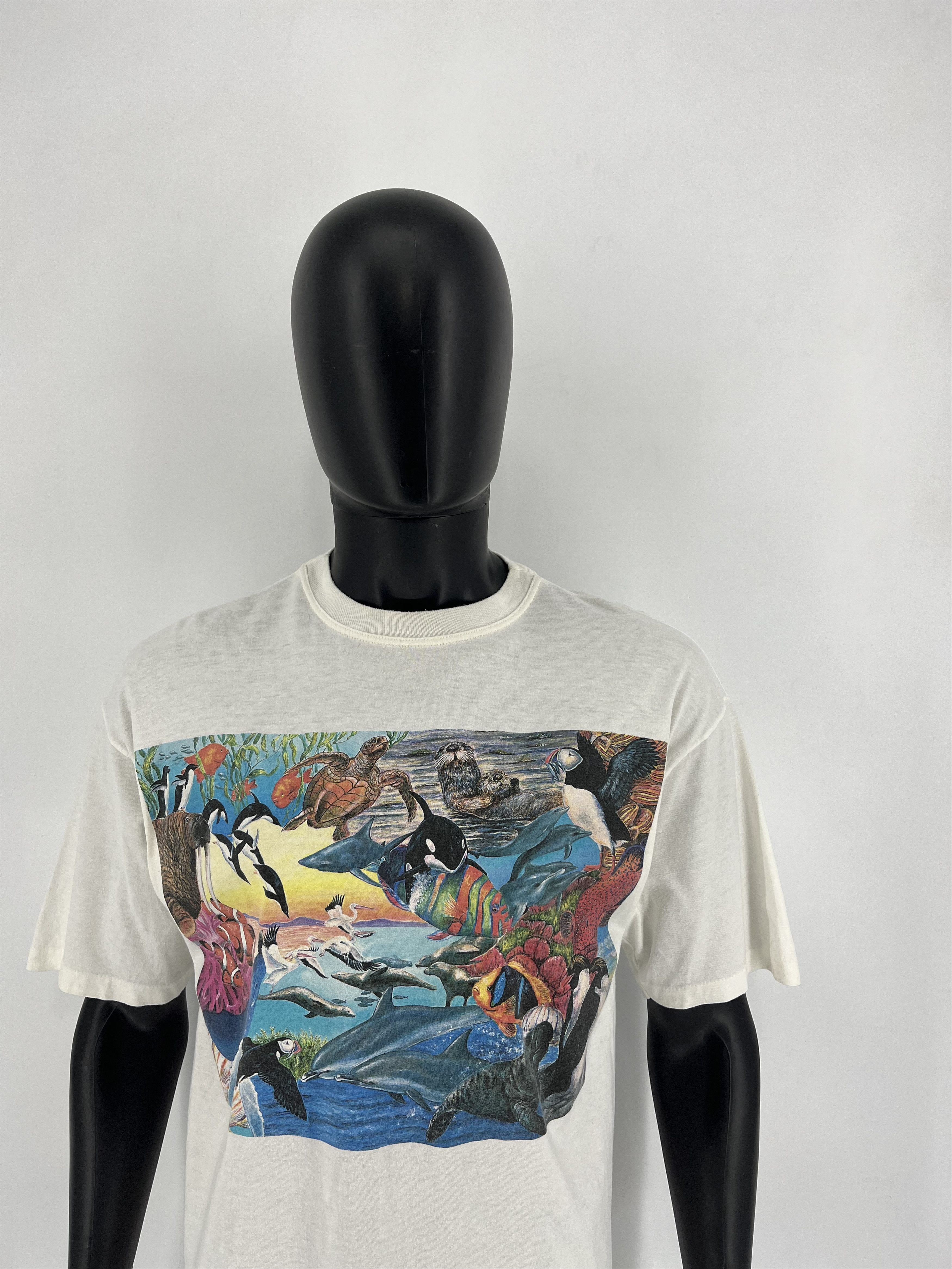 Anime × Vintage Vintage 90s Earth Tones Rainforest Cafe Animal Tee T-Shirt Size US L / EU 52-54 / 3 - 4 Thumbnail