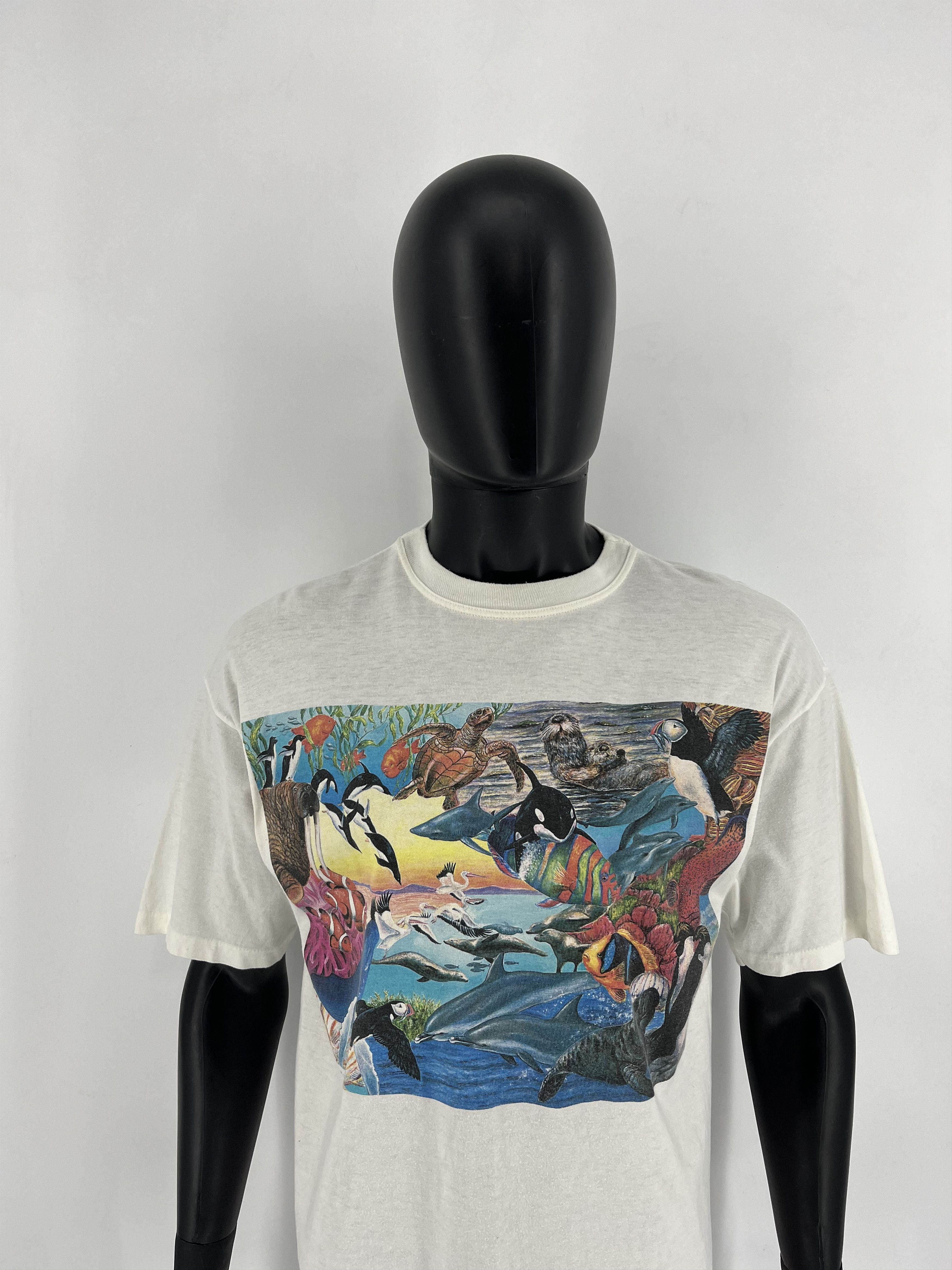 Anime × Vintage Vintage 90s Earth Tones Rainforest Cafe Animal Tee T-Shirt Size US L / EU 52-54 / 3 - 1 Thumbnail