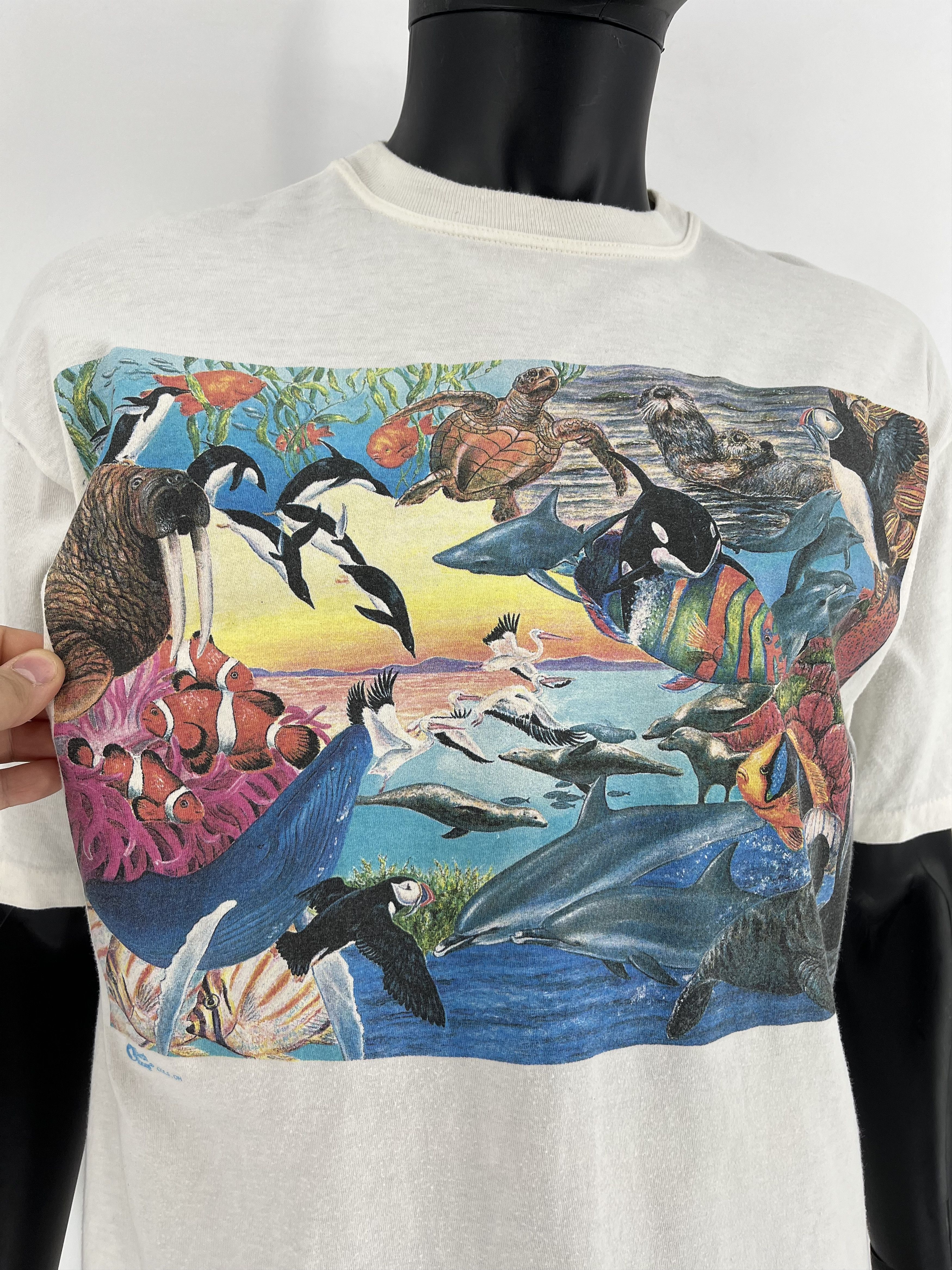Anime × Vintage Vintage 90s Earth Tones Rainforest Cafe Animal Tee T-Shirt Size US L / EU 52-54 / 3 - 7 Thumbnail