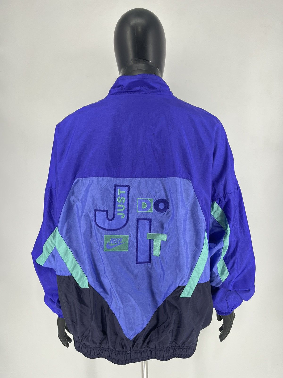 Nike 80s Vintage Nike Just do it Nylon Track Top Jacket Size US XXL / EU 58 / 5 - 1 Thumbnail